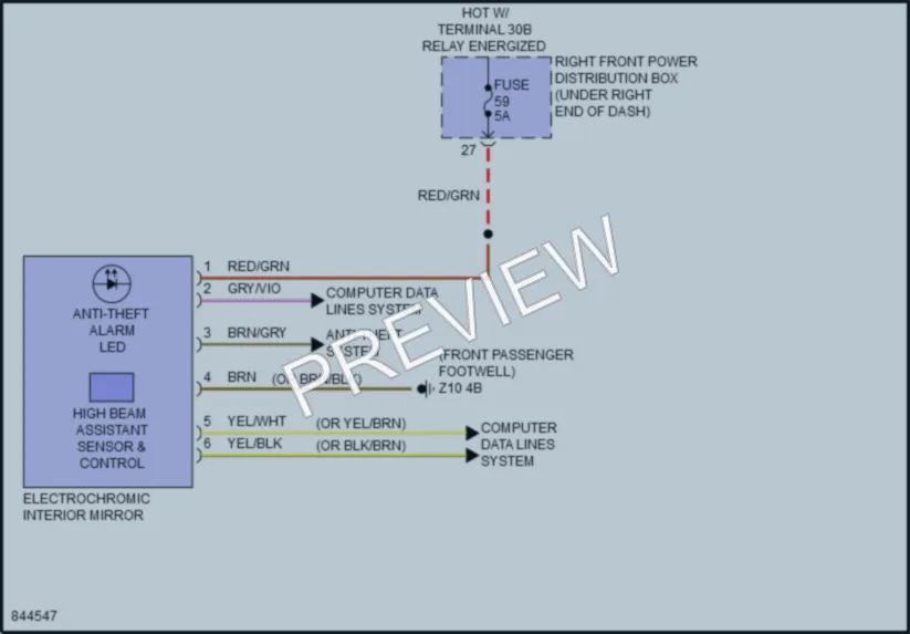 2023 BMW X6M Power Mirrors wiring diagram preview