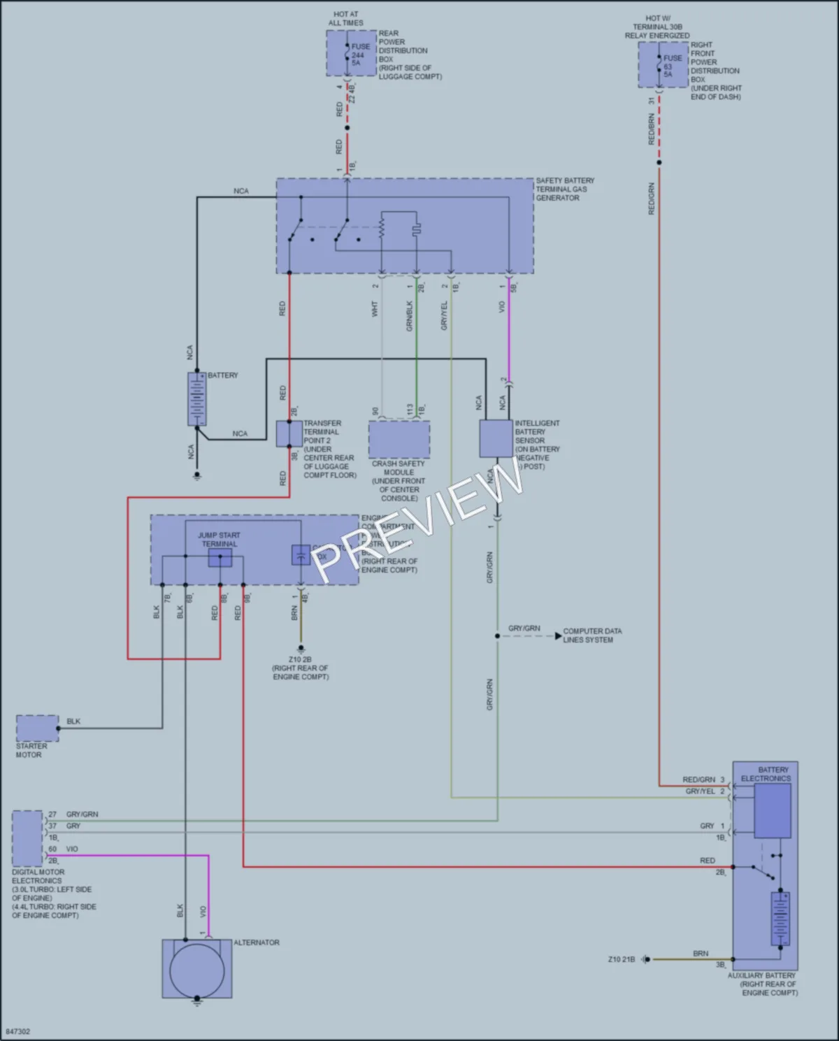 2023 BMW X6M Starting Charging wiring diagram preview