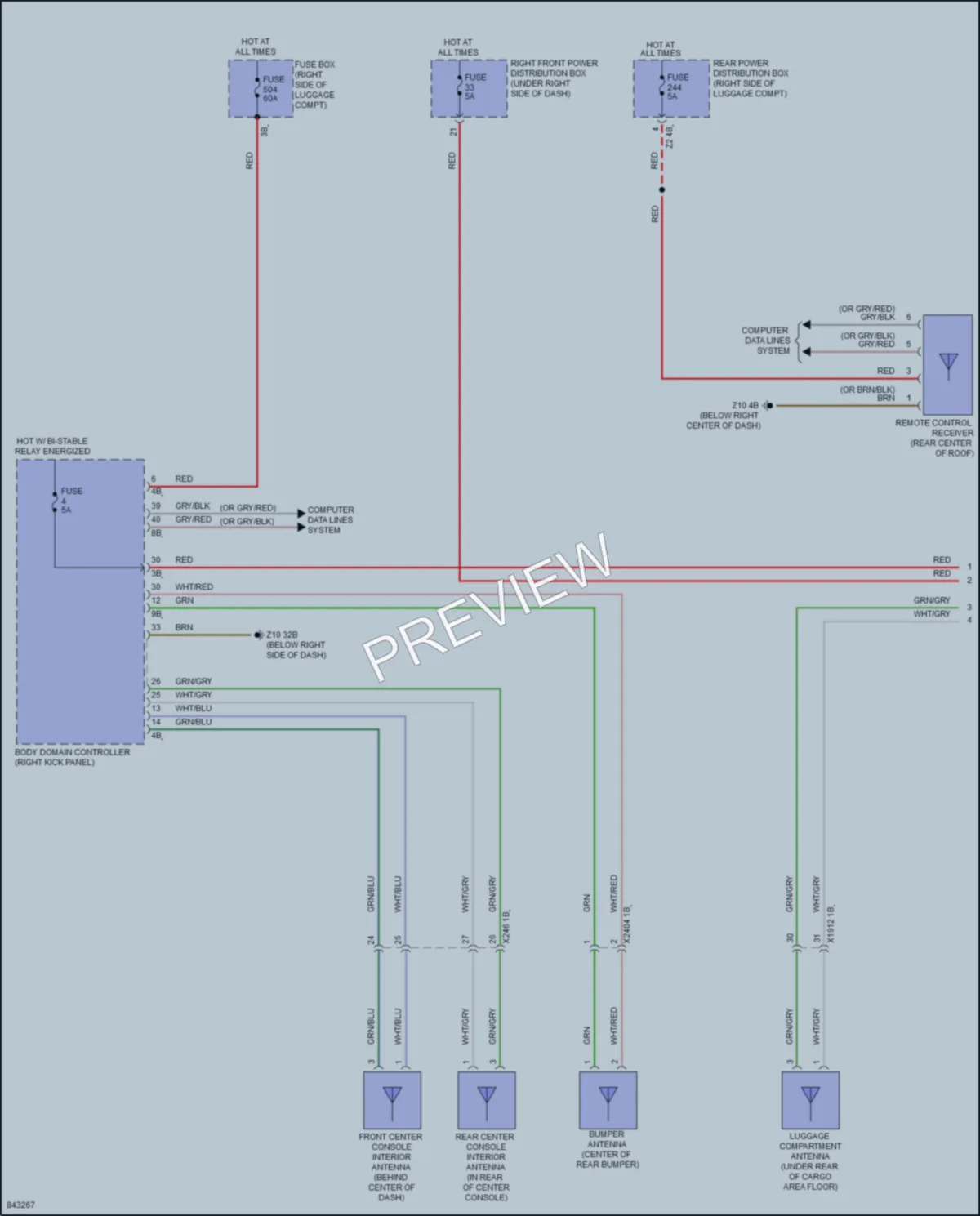 2023 BMW X7 Anti Theft wiring diagram preview