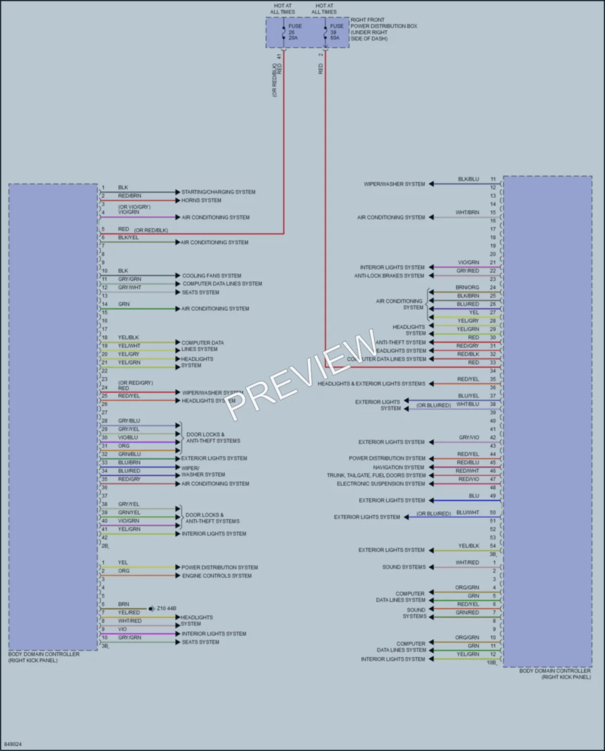 2023 BMW X7 Body Control Modules wiring diagram preview