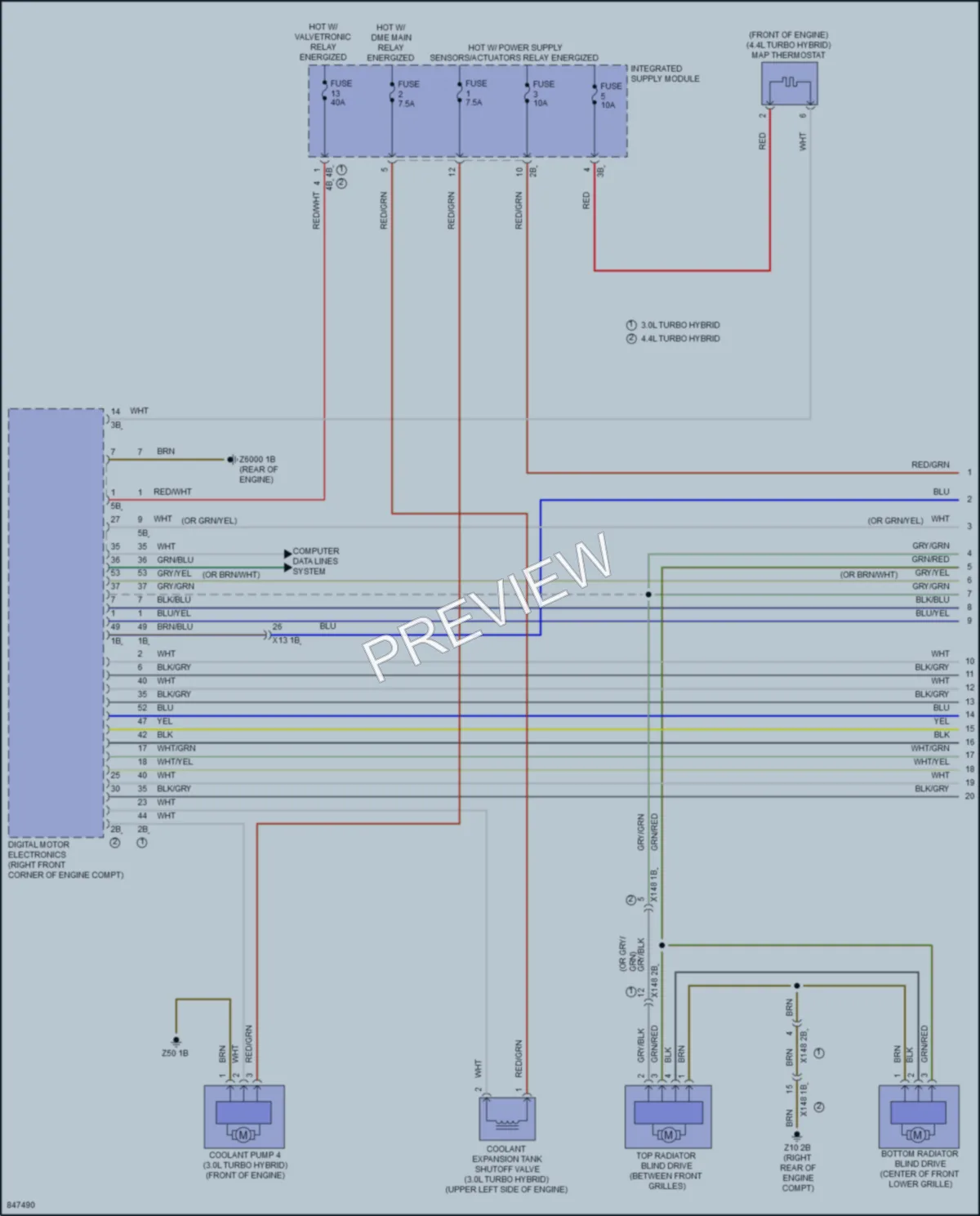 2023 BMW X7 Cooling Fan wiring diagram preview