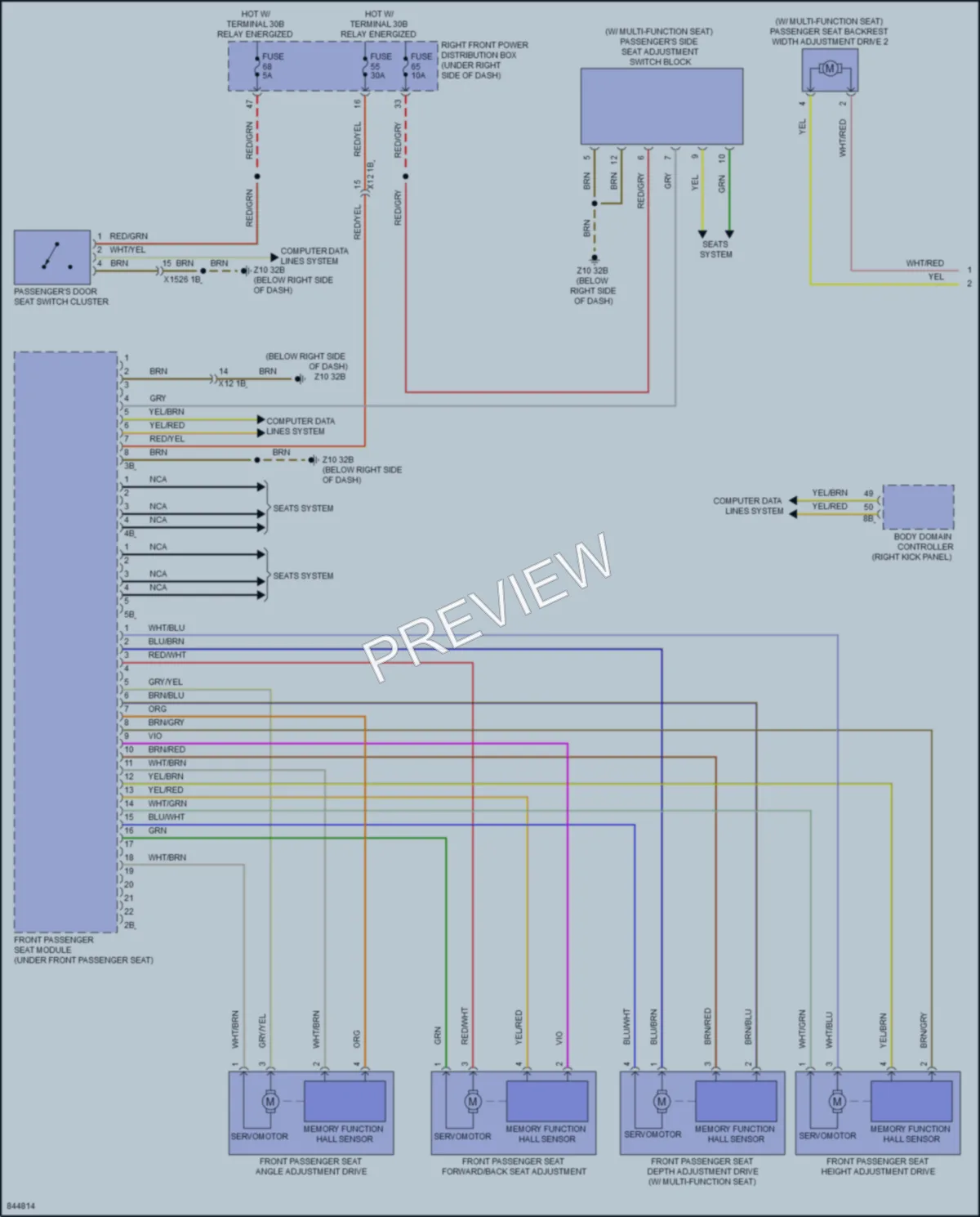 2023 BMW X7 Memory Systems wiring diagram preview
