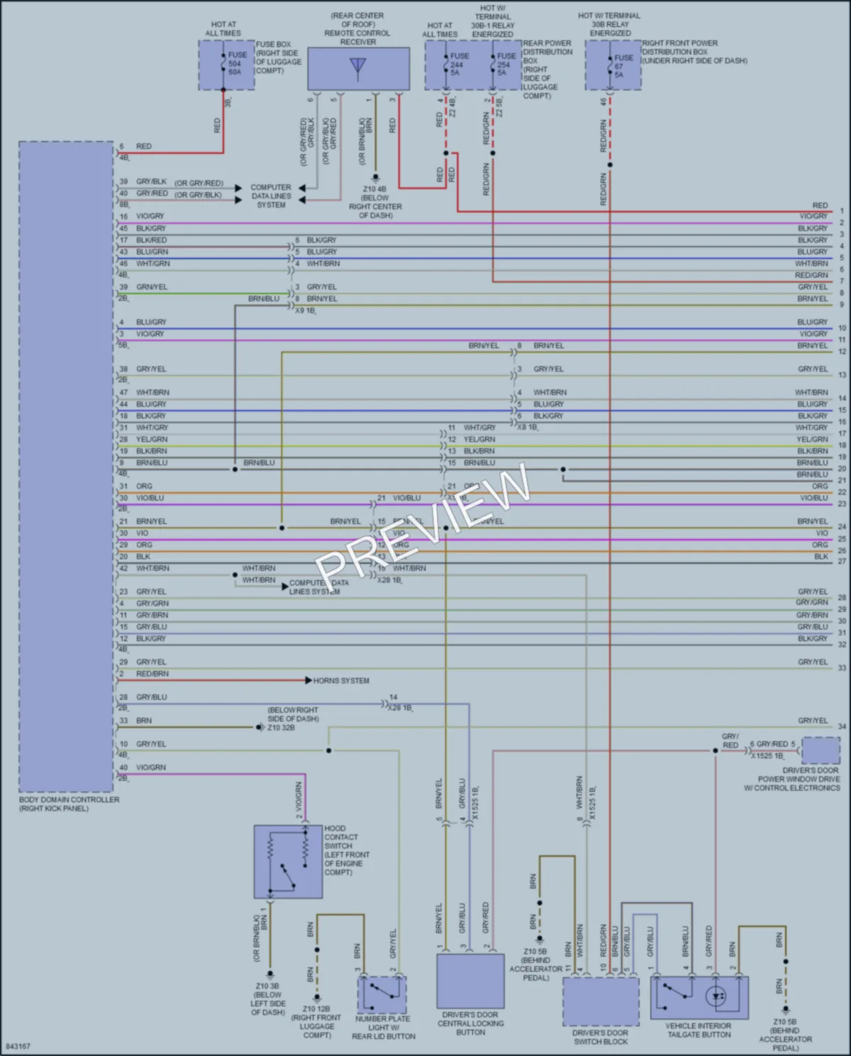 2023 BMW X7 Power Door Locks wiring diagram preview