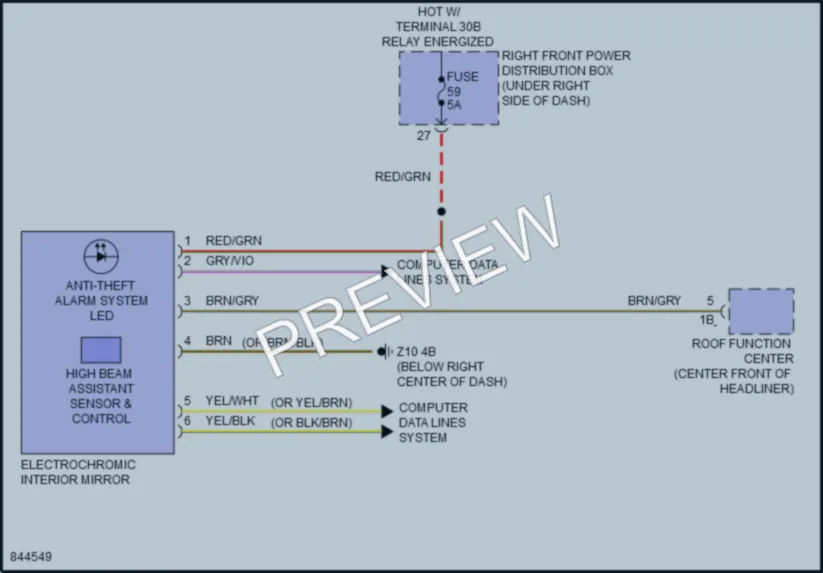 2023 BMW X7 Power Mirrors wiring diagram preview
