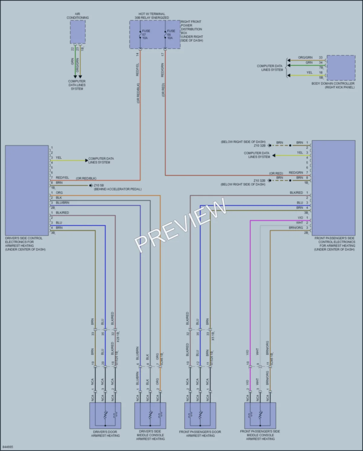 2023 BMW X7 Power Seats wiring diagram preview