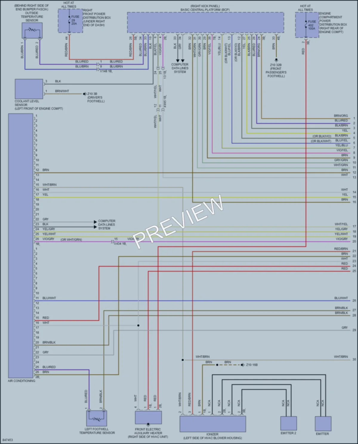 2023 BMW XM Air Conditioning wiring diagram preview