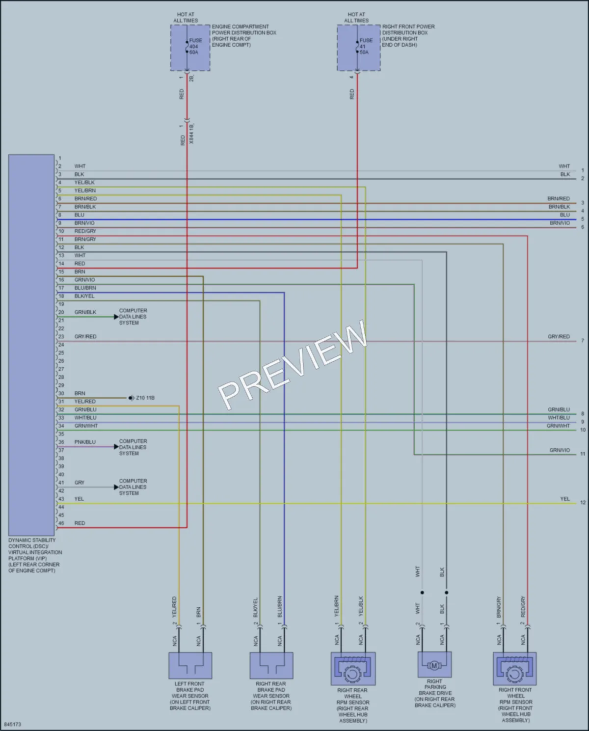 2023 BMW XM Anti Lock Brakes wiring diagram preview