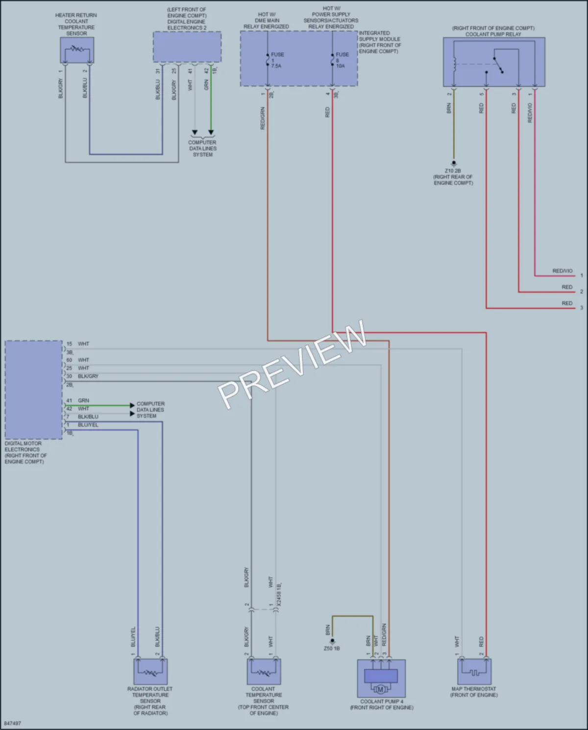 2023 BMW XM Cooling Fan wiring diagram preview