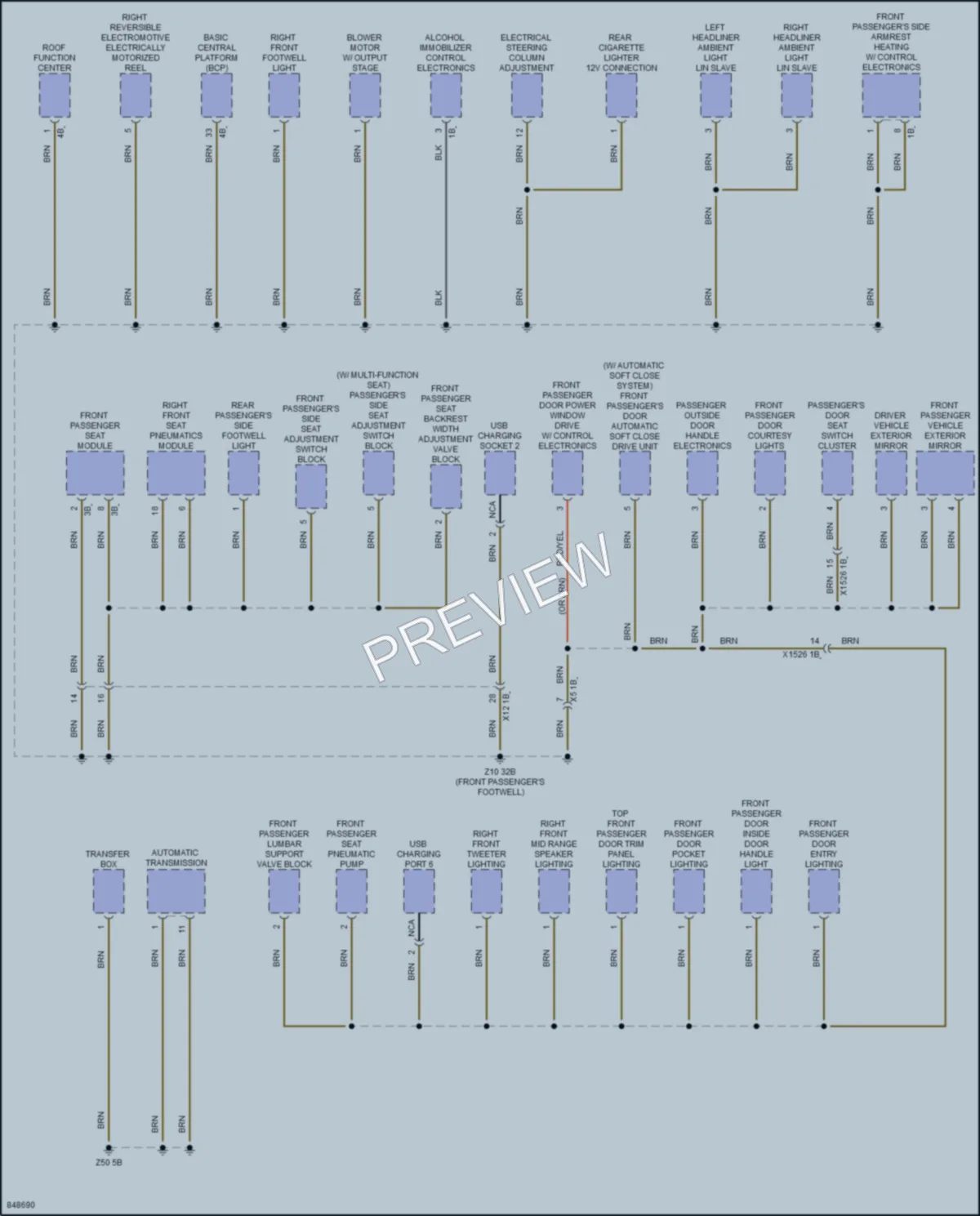 2023 BMW XM Ground Distribution wiring diagram preview
