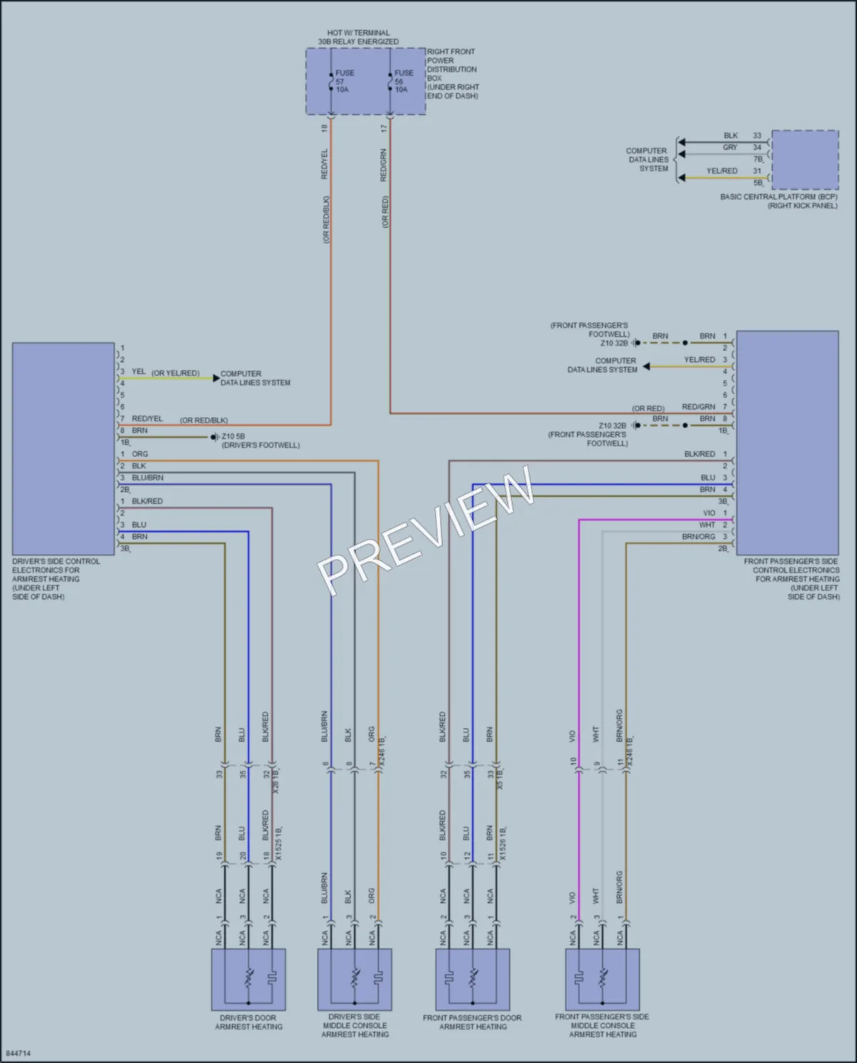 2023 BMW XM Power Seats wiring diagram preview