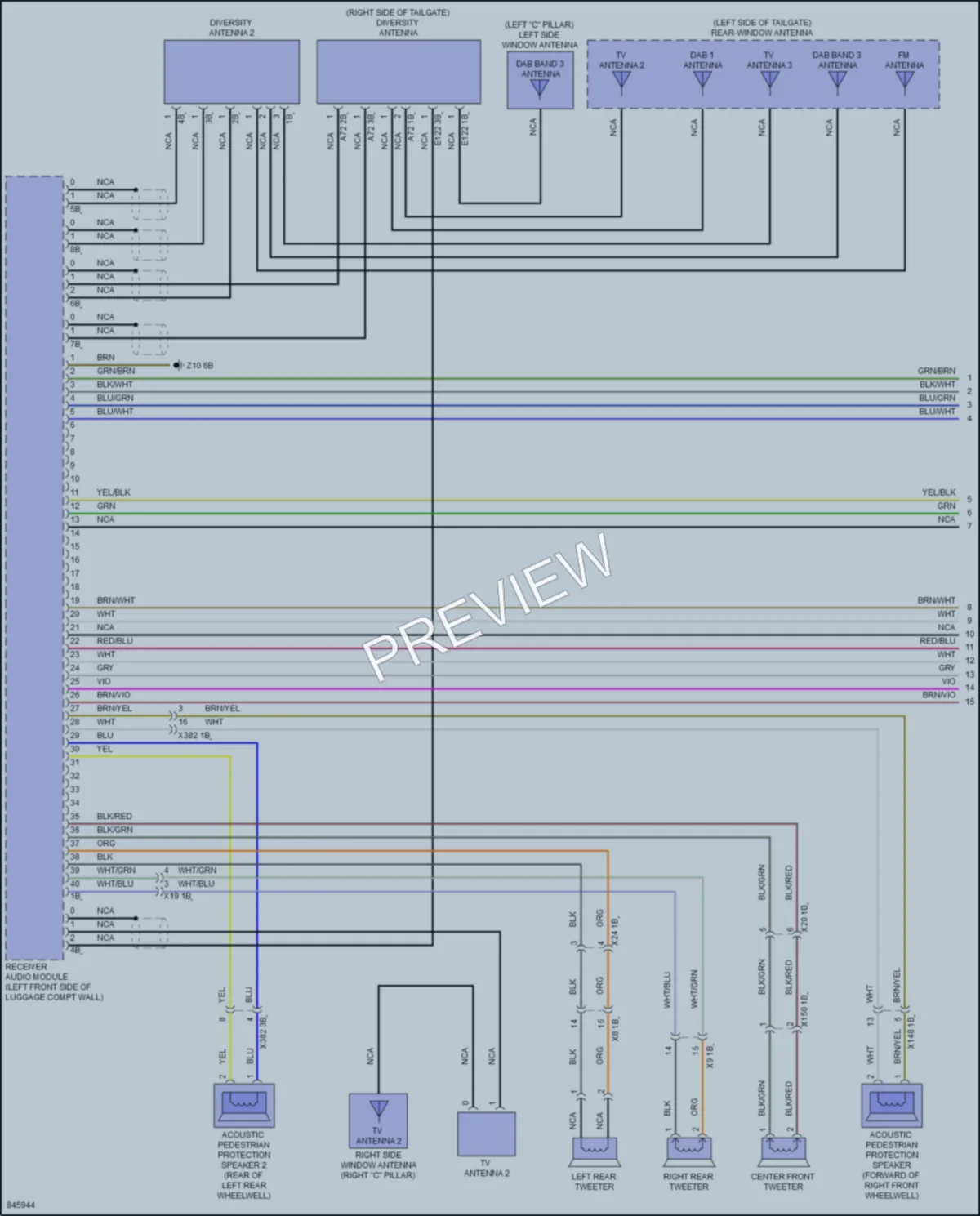 2023 BMW XM Radio wiring diagram preview