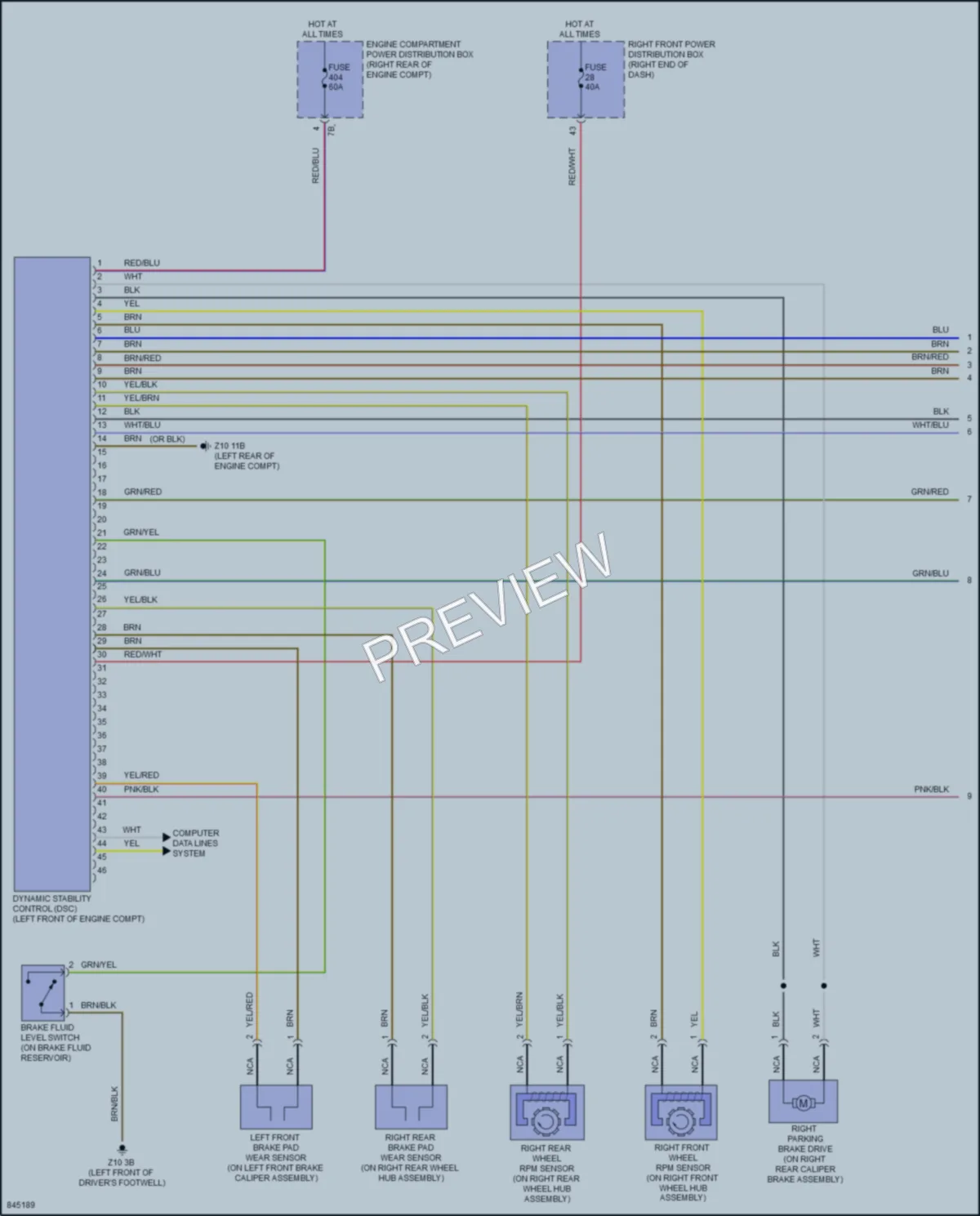 2023 BMW Z4 Anti Lock Brakes wiring diagram preview