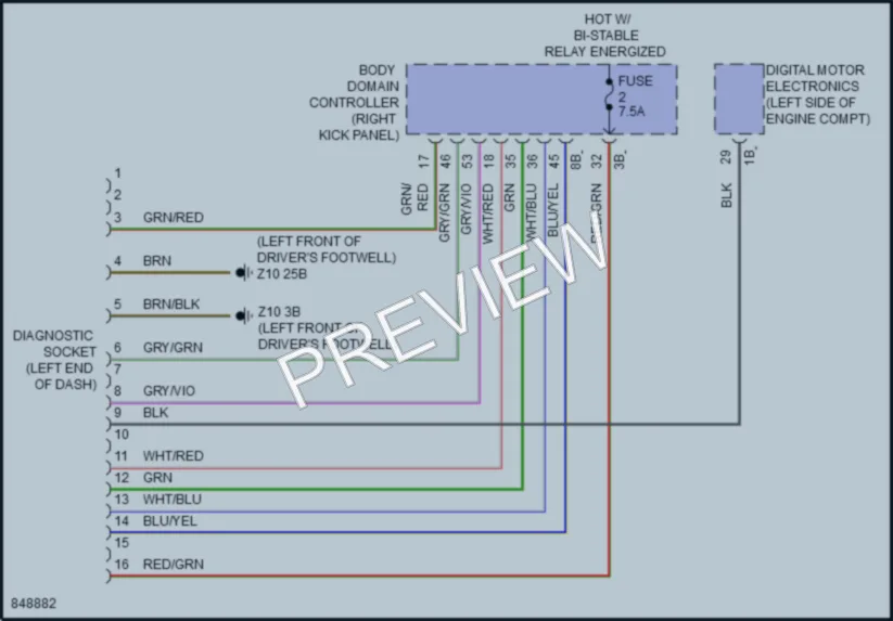 2023 BMW Z4 Computer Data Lines wiring diagram preview