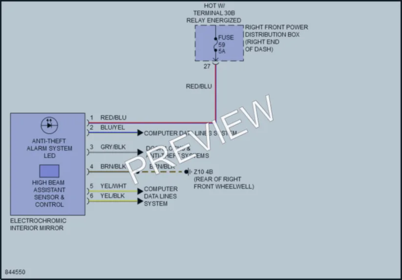 2023 BMW Z4 Power Mirrors wiring diagram preview