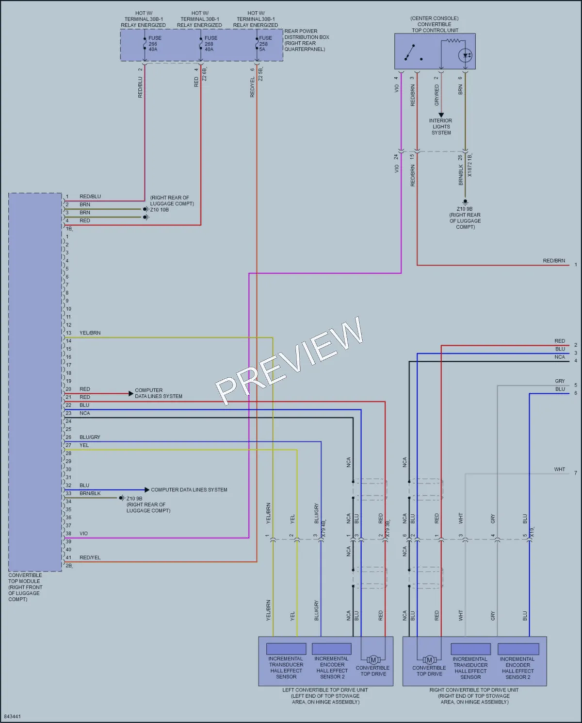 2023 BMW Z4 Power Top Sunroof wiring diagram preview
