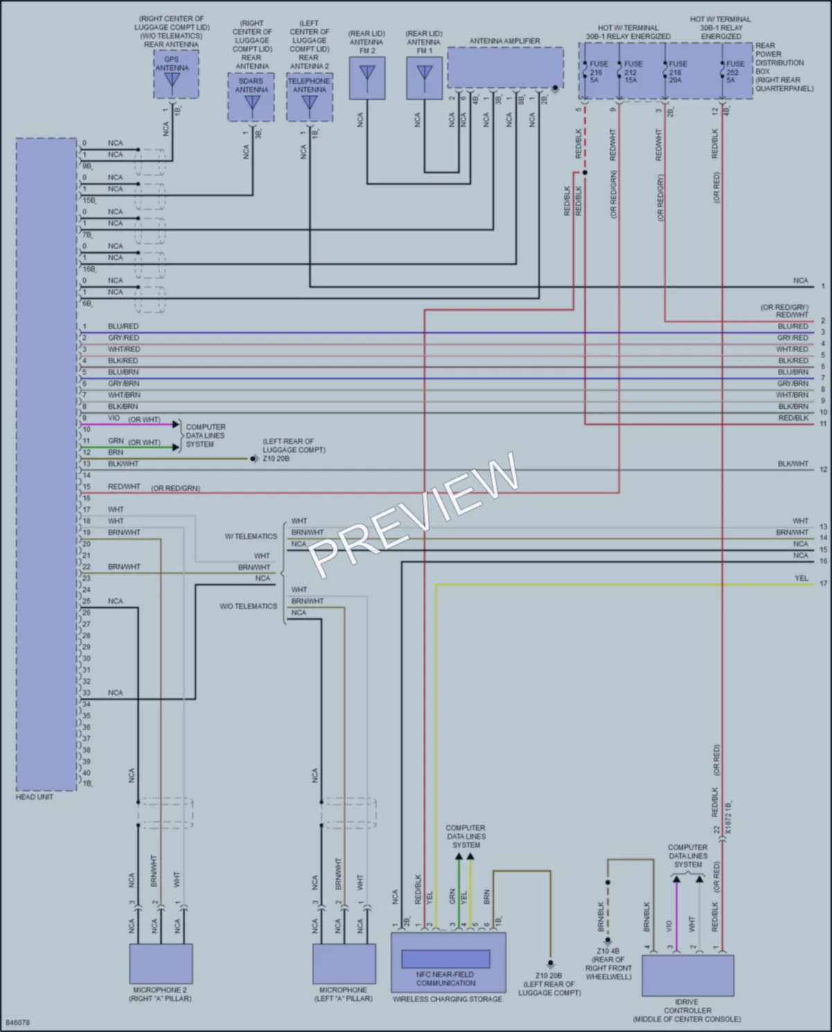 2023 BMW Z4 Radio wiring diagram preview
