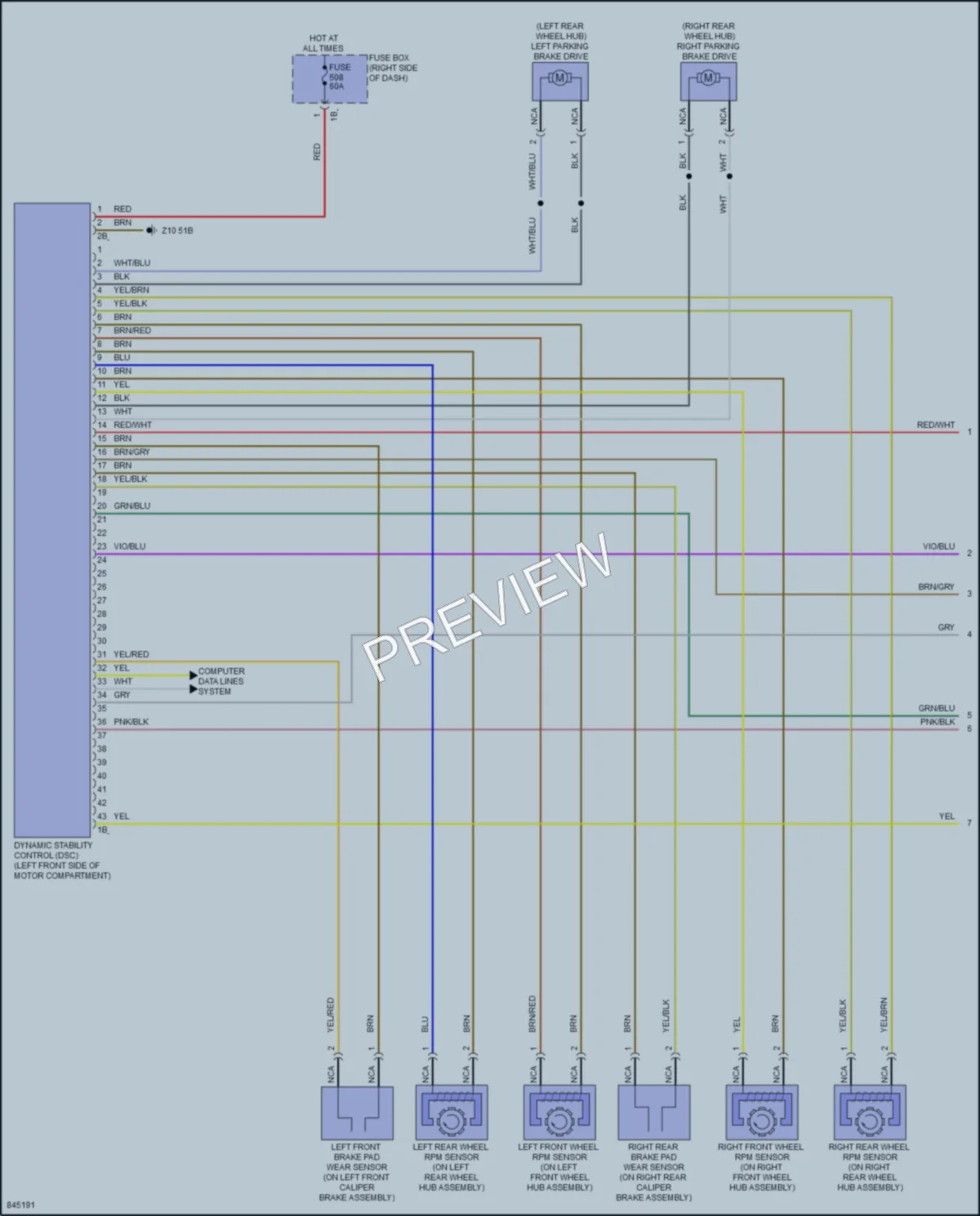 2023 BMW i4GranCoupe Anti Lock Brakes wiring diagram preview