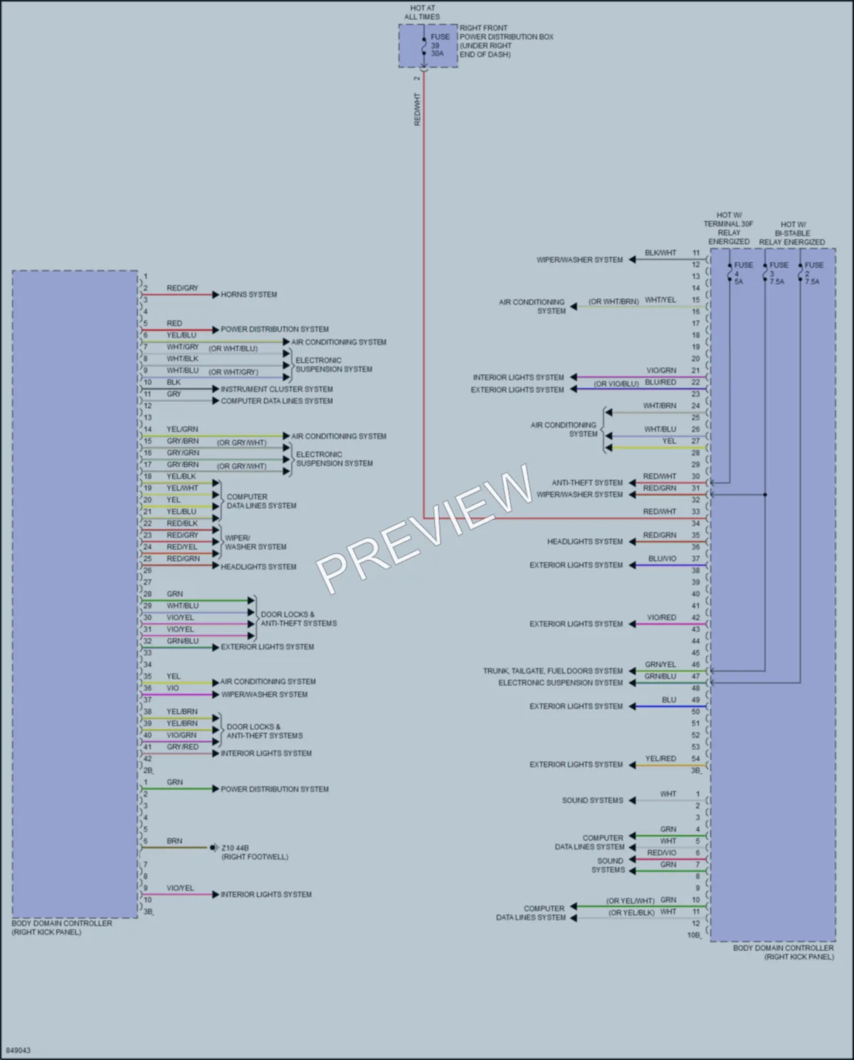 2023 BMW i4GranCoupe Body Control Modules wiring diagram preview