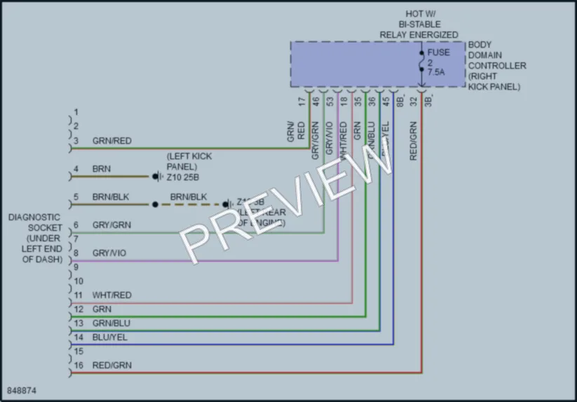 2023 BMW i4GranCoupe Computer Data Lines wiring diagram preview
