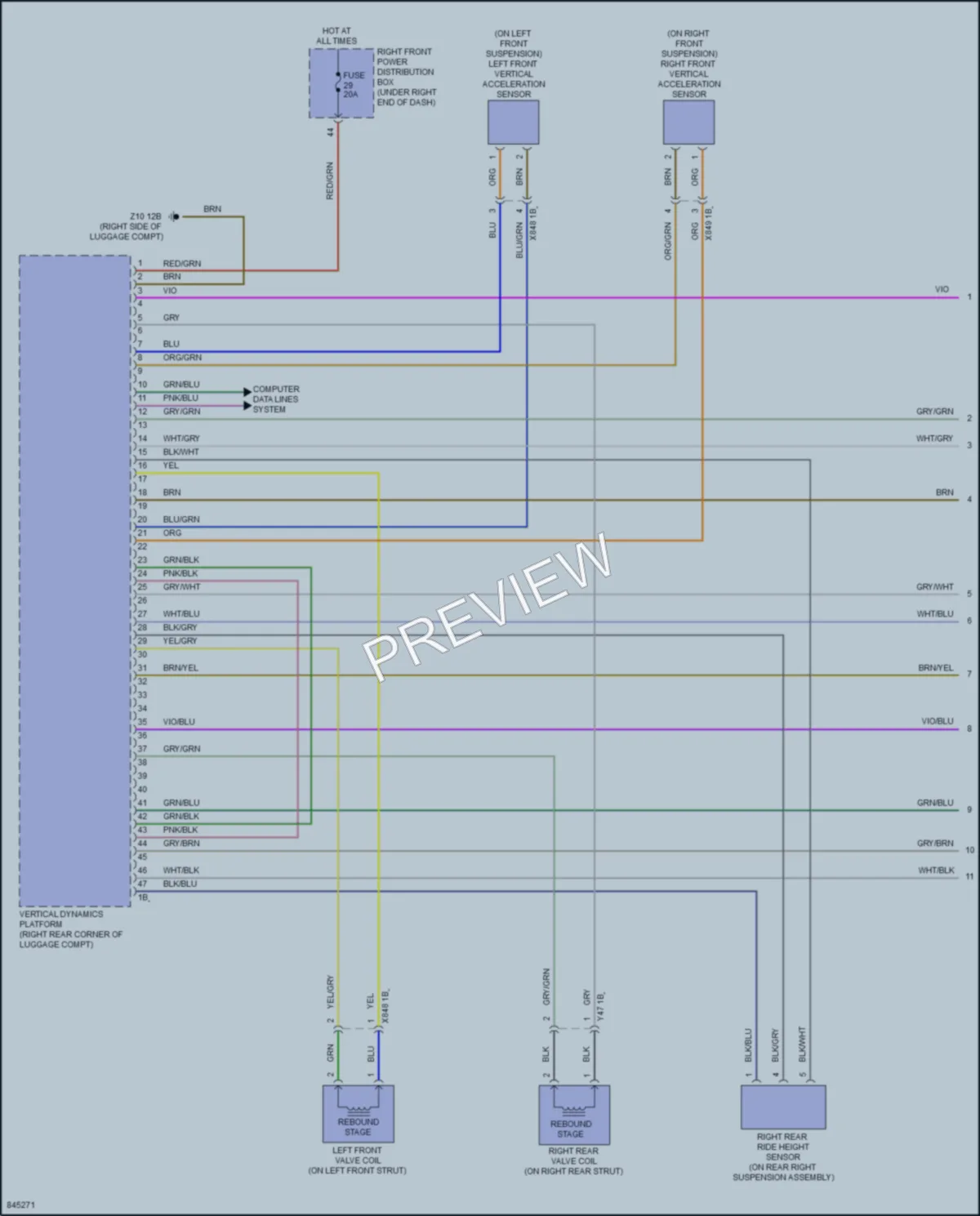 2023 BMW i4GranCoupe Electronic Suspension wiring diagram preview