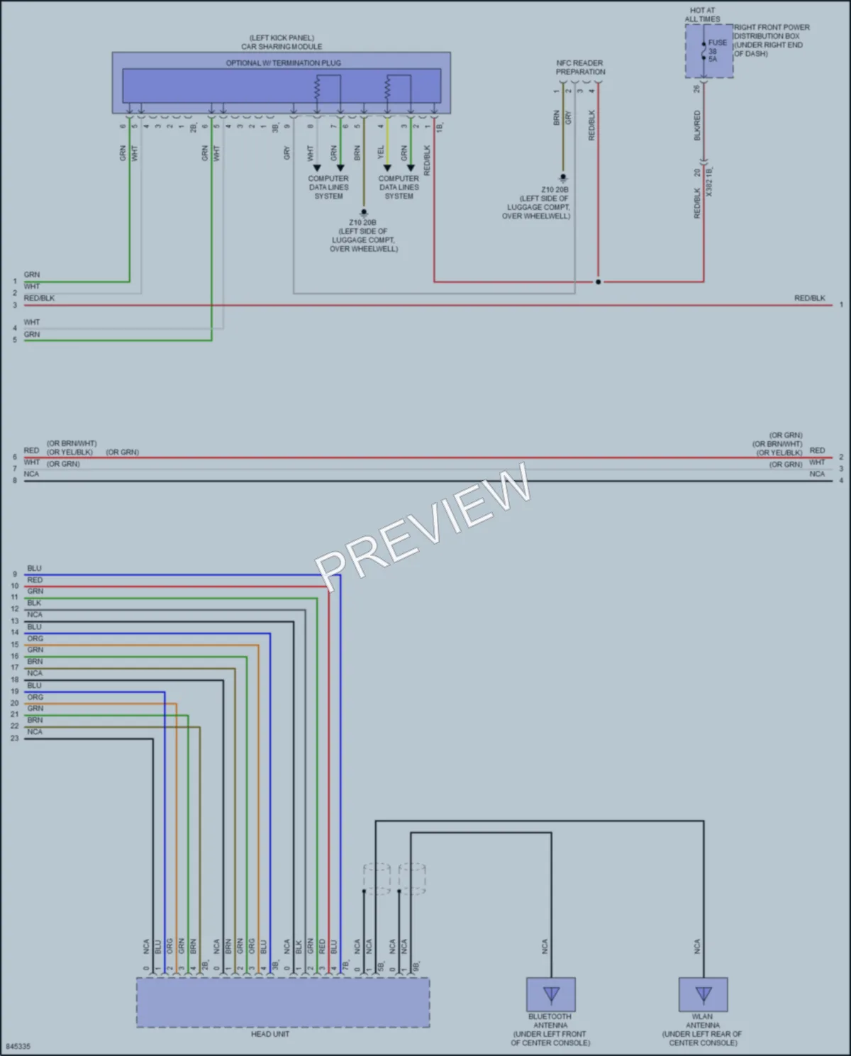 2023 BMW i4GranCoupe Navigation wiring diagram preview