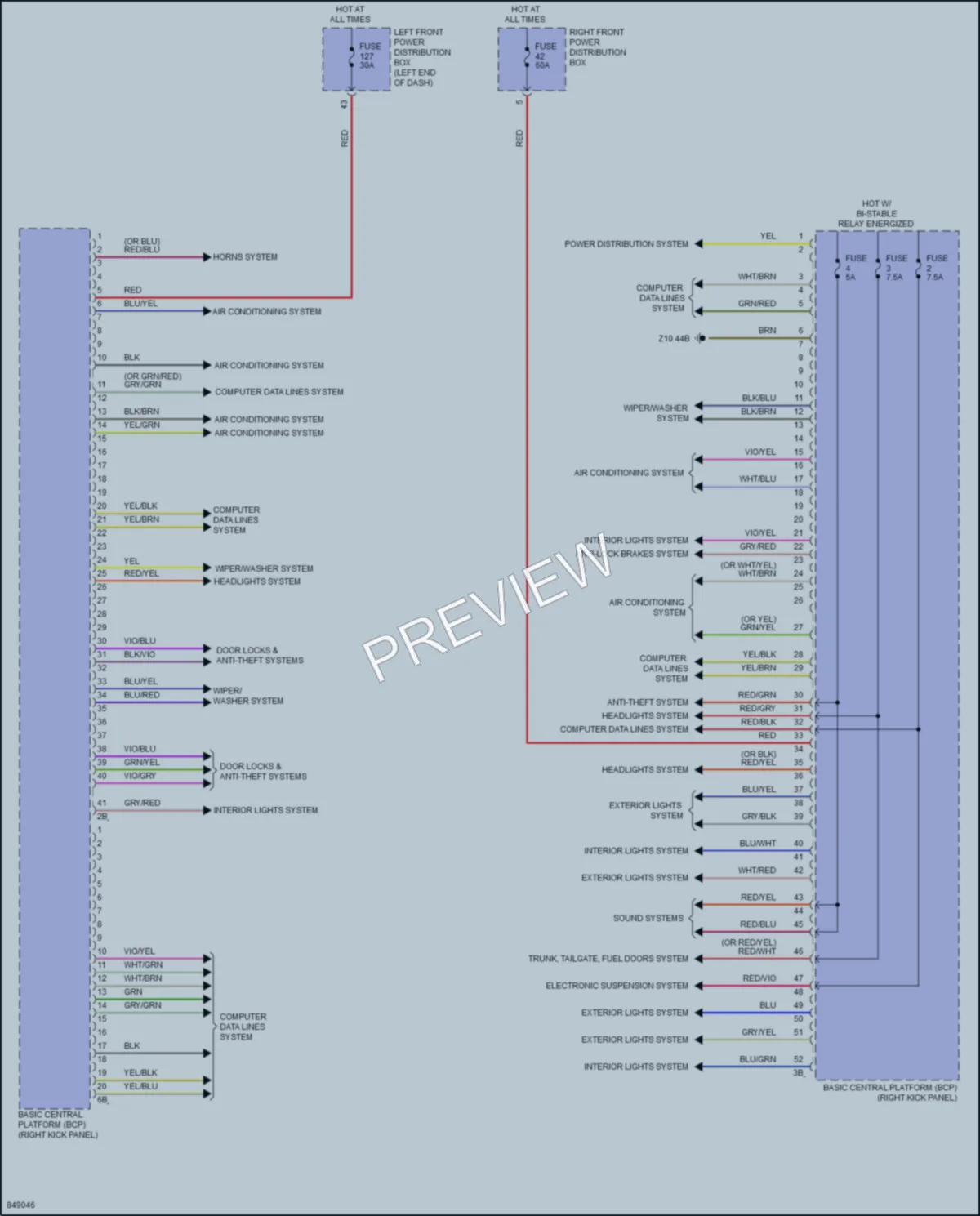 2023 BMW i7 Body Control Modules wiring diagram preview