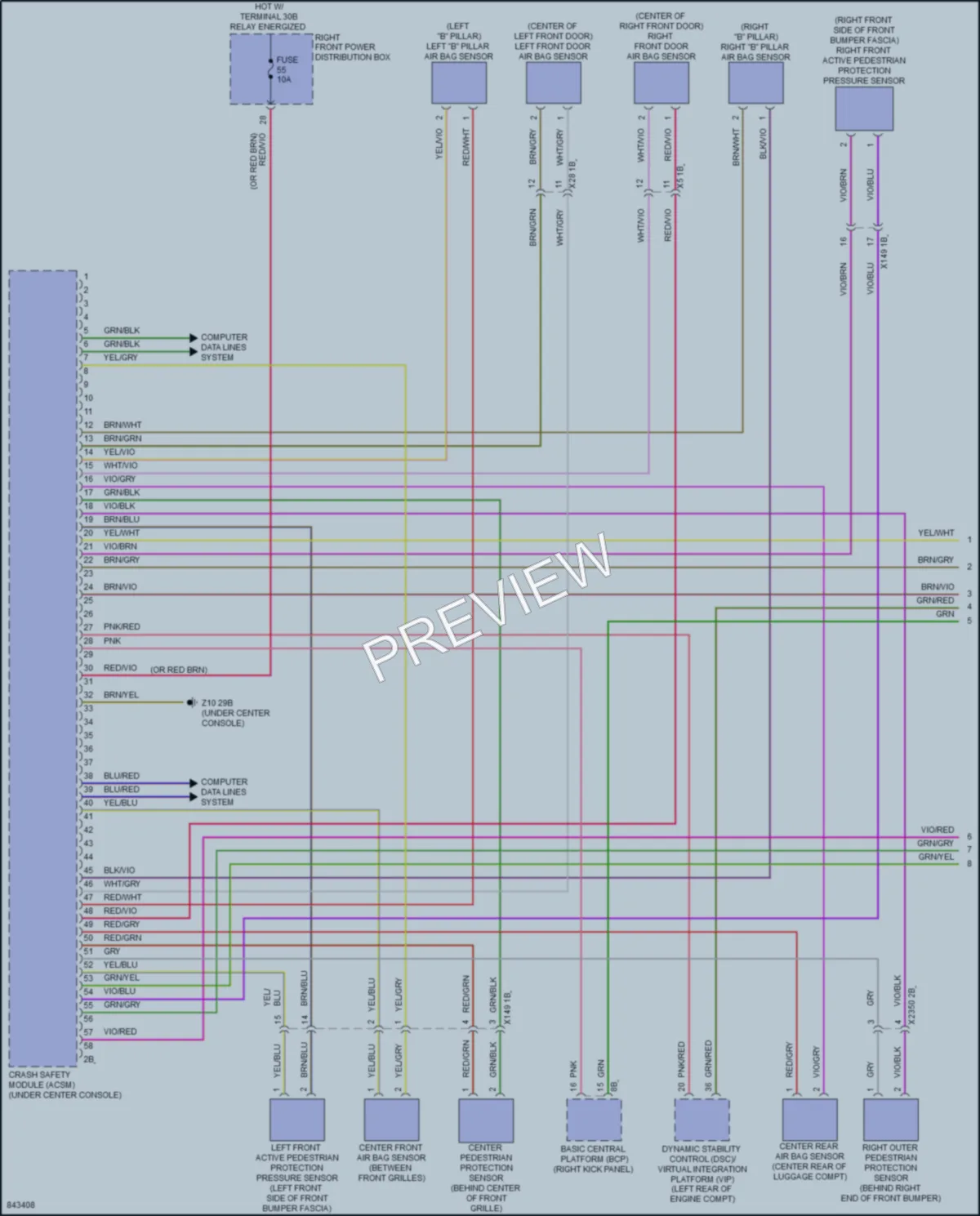 2023 BMW i7 Supplemental Restraints wiring diagram preview