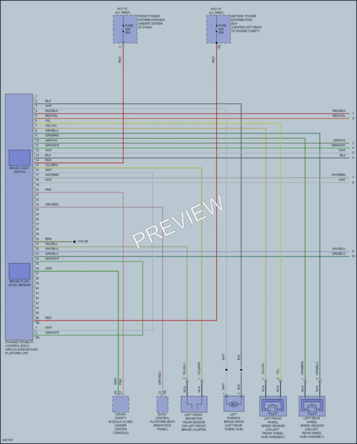 2023 BMW iX Anti Lock Brakes wiring diagram preview