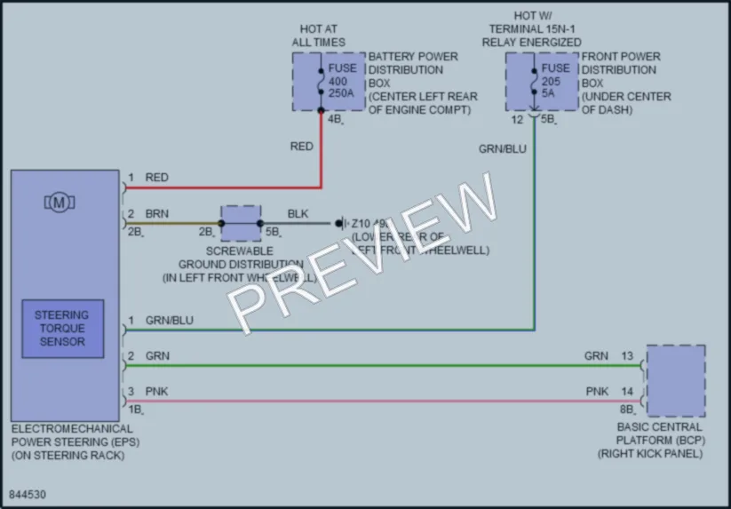 2023 BMW iX Electronic Power Steering wiring diagram preview