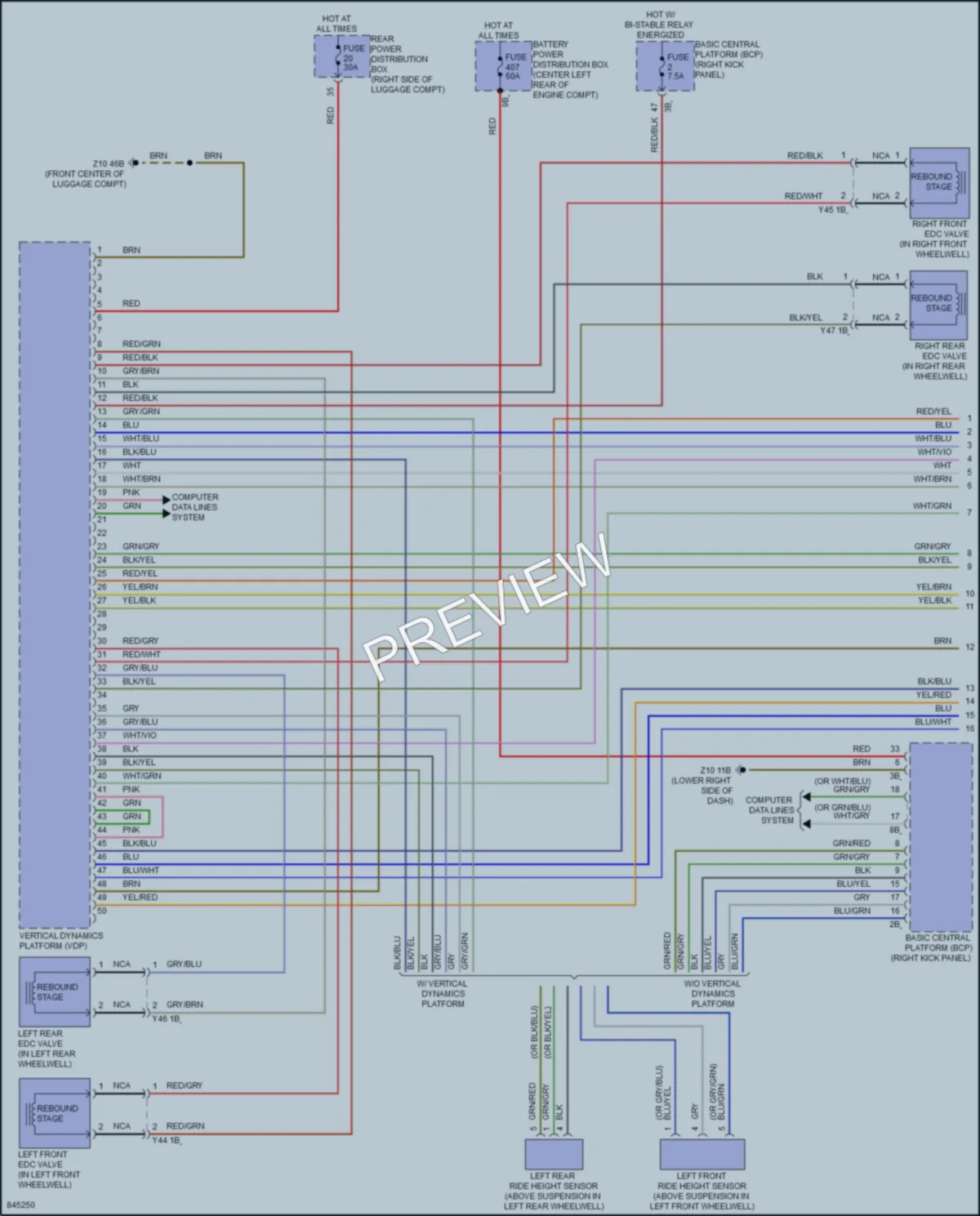 2023 BMW iX Electronic Suspension wiring diagram preview