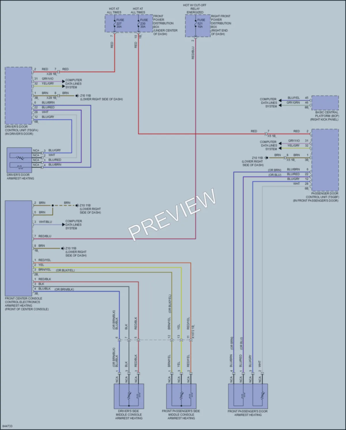 2023 BMW iX Power Seats wiring diagram preview