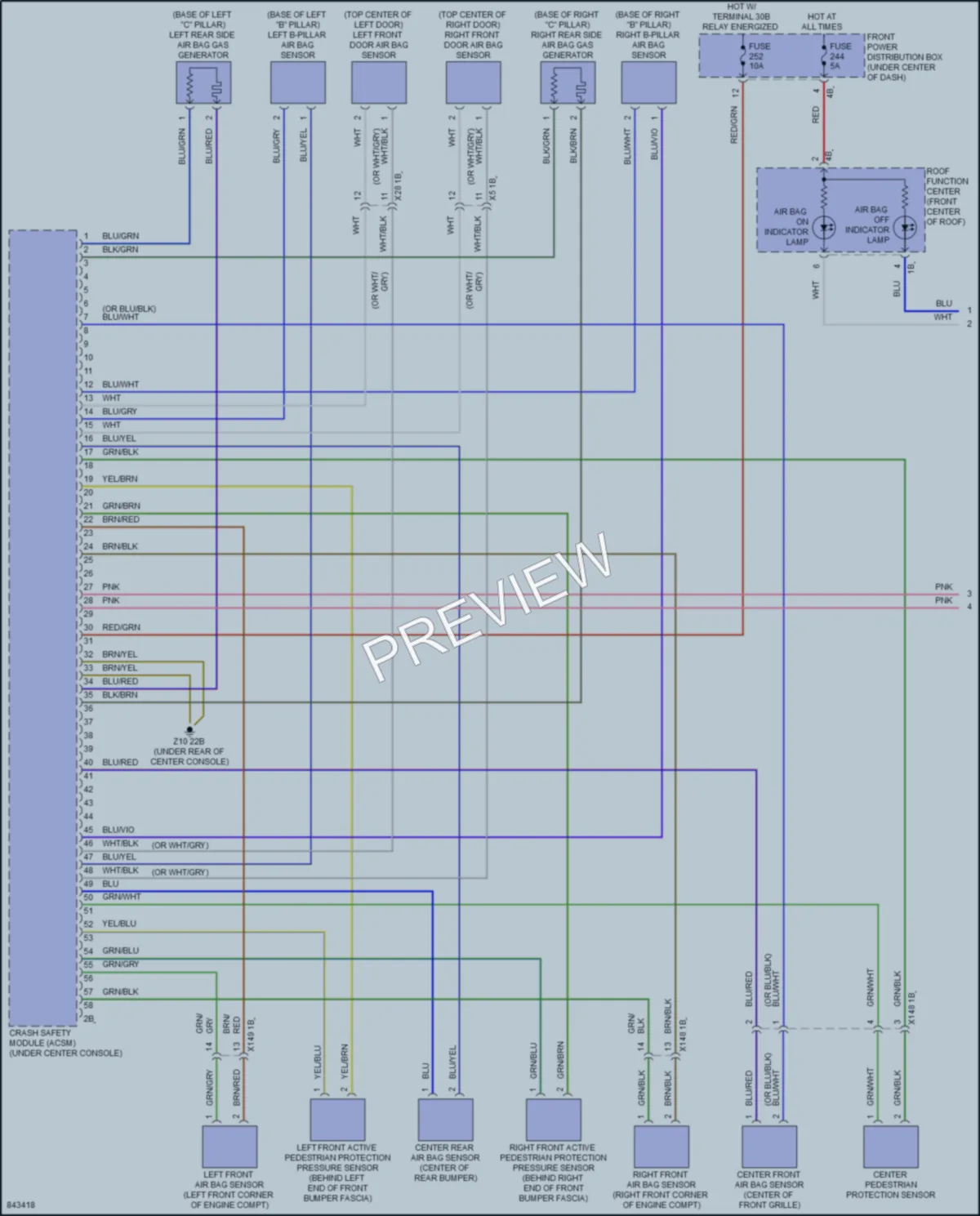 2023 BMW iX Supplemental Restraints wiring diagram preview