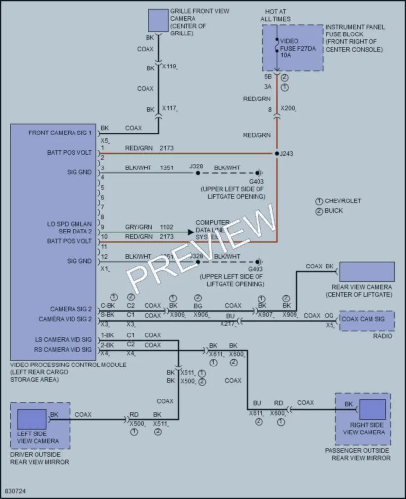 2023 Buick Enclave Navigation wiring diagram preview