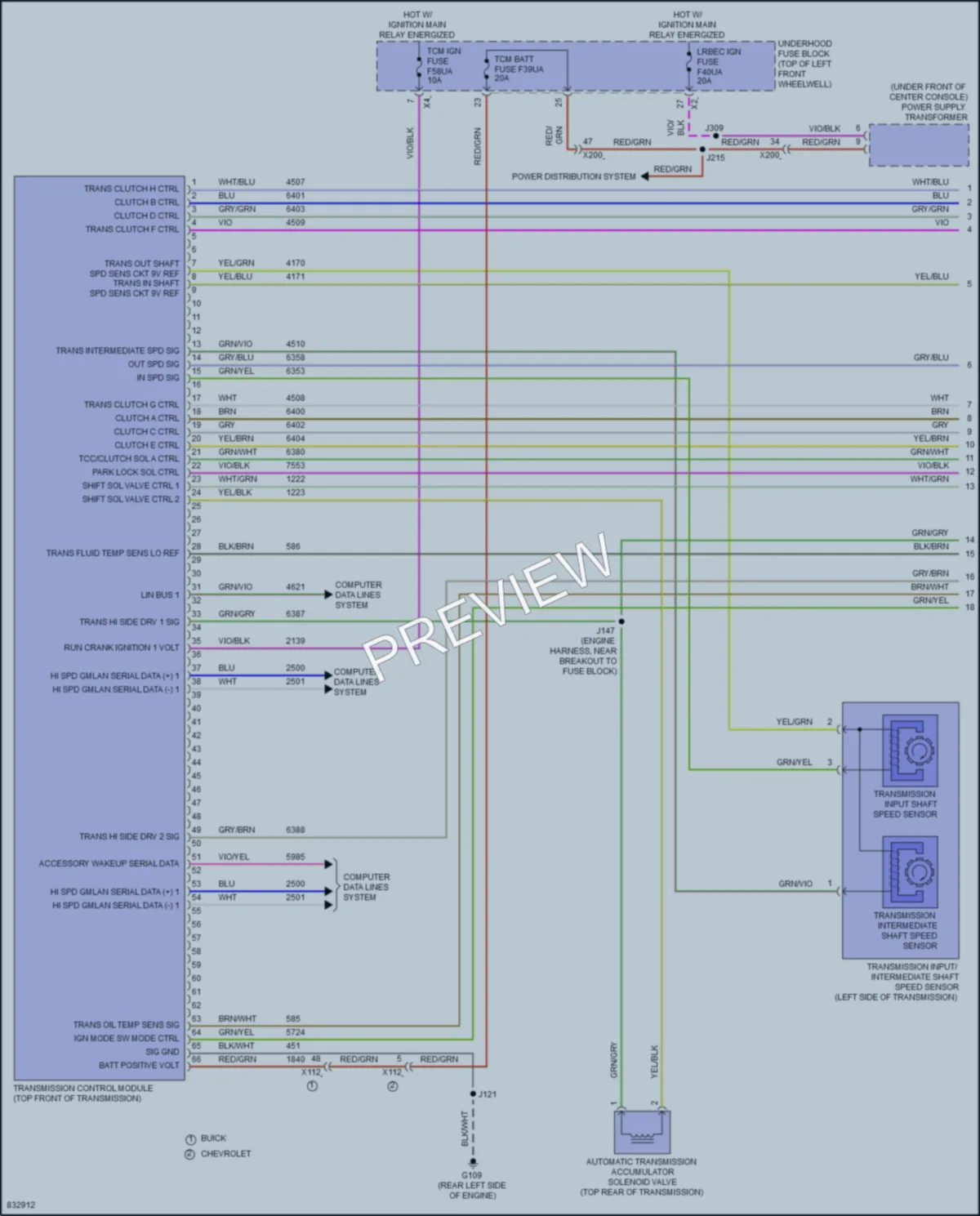 2023 Buick Enclave Transmission wiring diagram preview