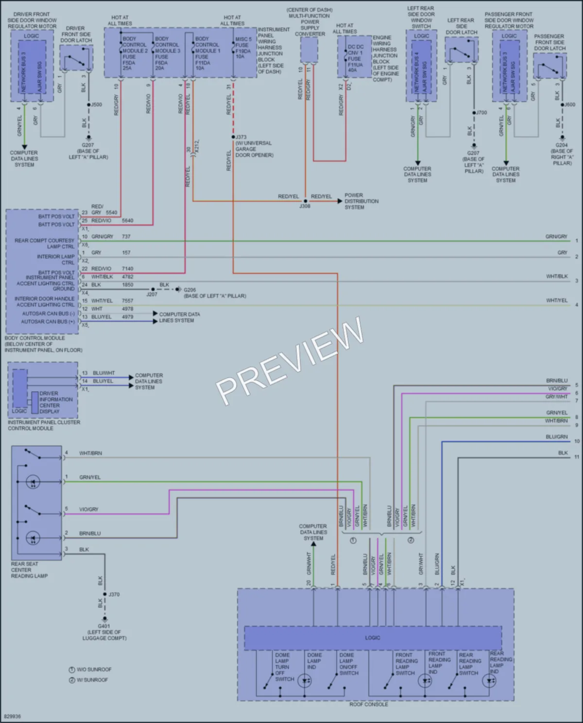 2023 Buick Envision Interior Lights wiring diagram preview