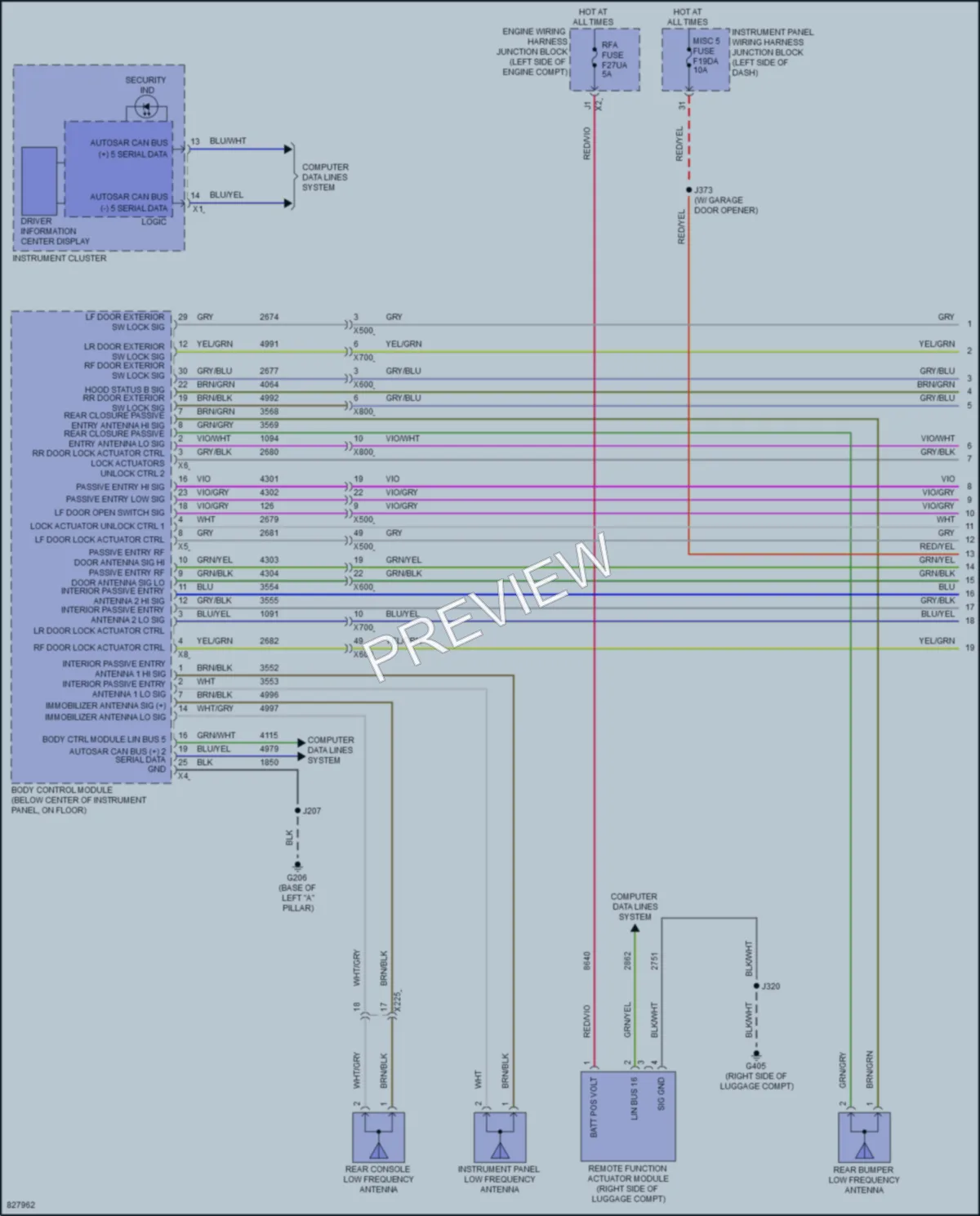 2023 Buick Envision Power Door Locks wiring diagram preview