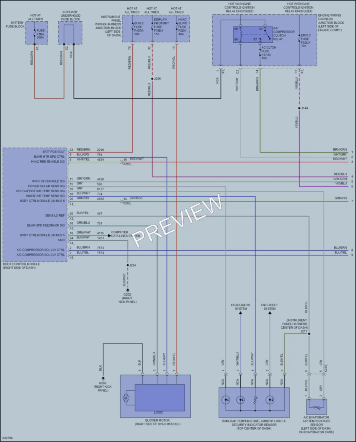 2023 Cadillac CT4 Air Conditioning wiring diagram preview