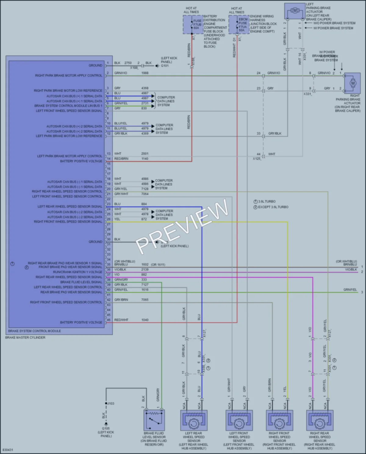 2023 Cadillac CT4 Anti Lock Brakes wiring diagram preview