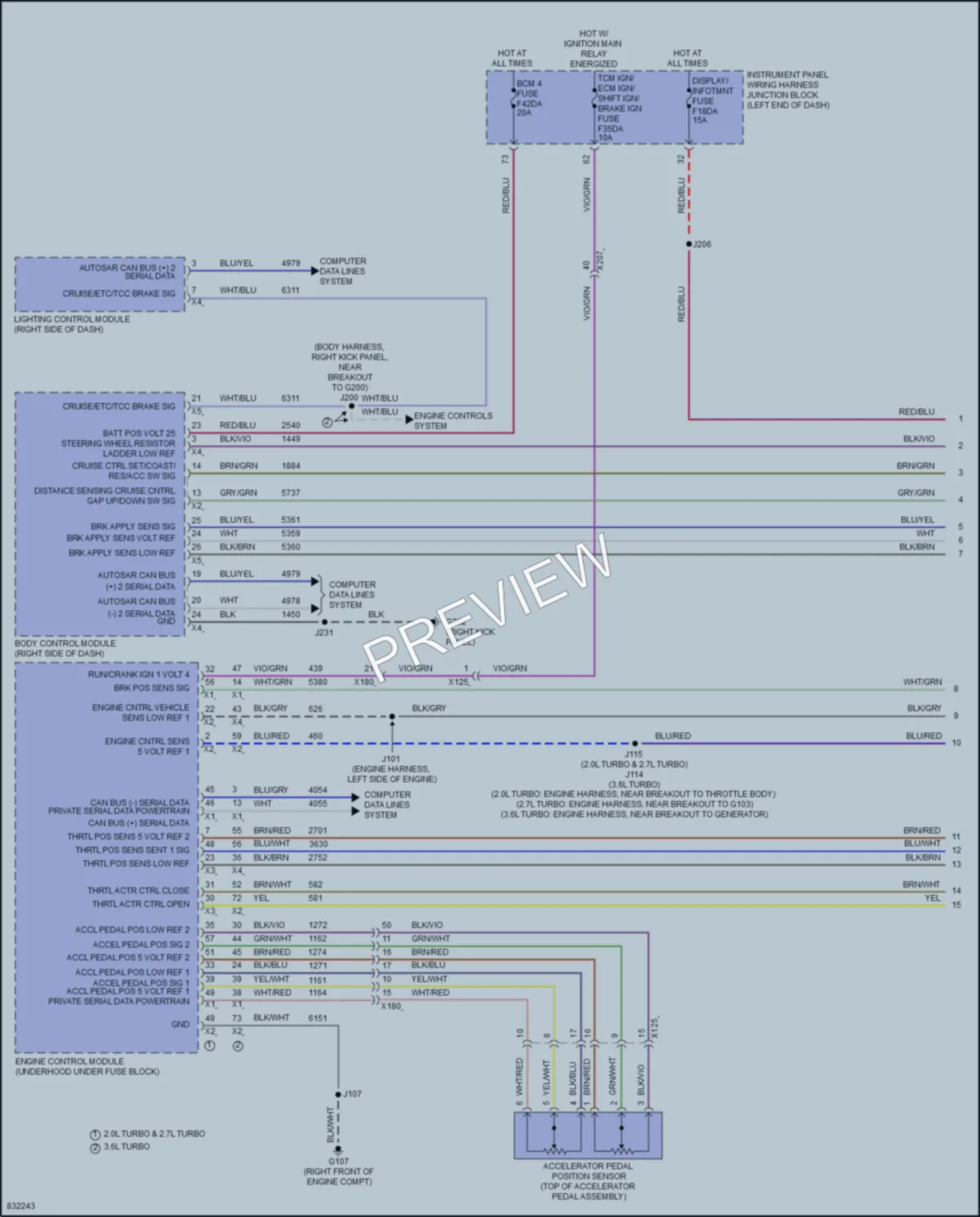 2023 Cadillac CT4 Cruise Control wiring diagram preview