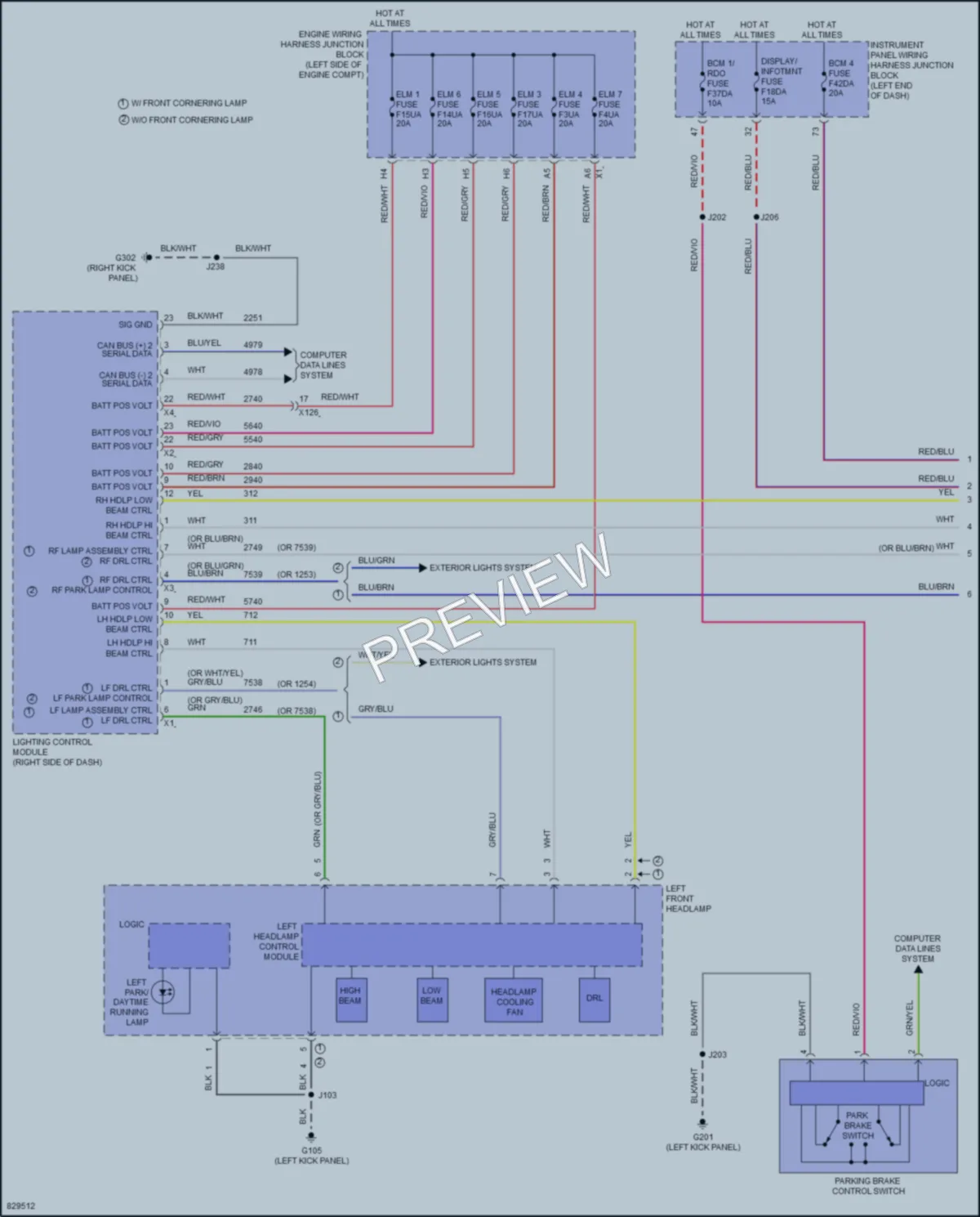 2023 Cadillac CT4 Headlights wiring diagram preview