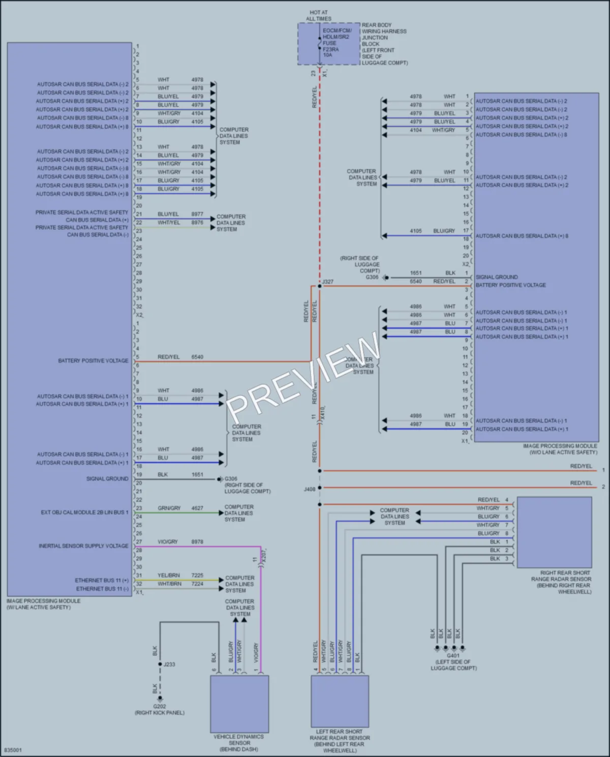 2023 Cadillac CT4V Instrument Cluster wiring diagram preview