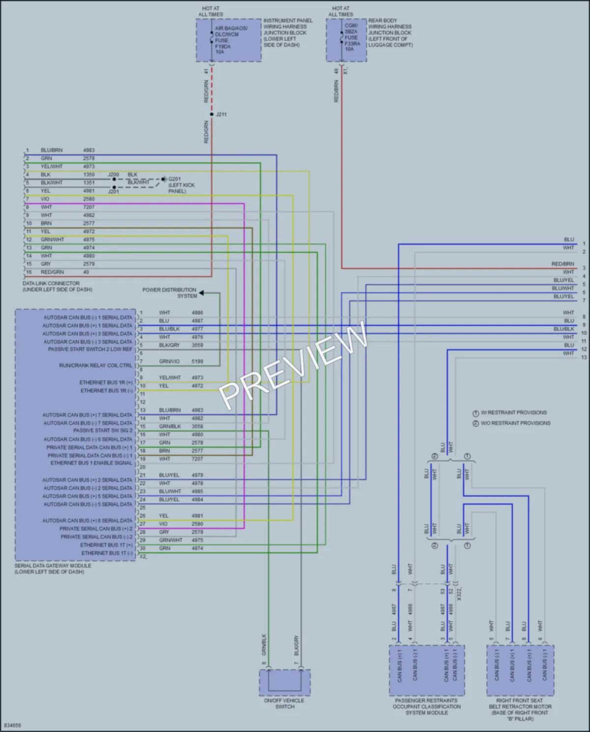 2023 Cadillac CT5 Computer Data Lines wiring diagram preview