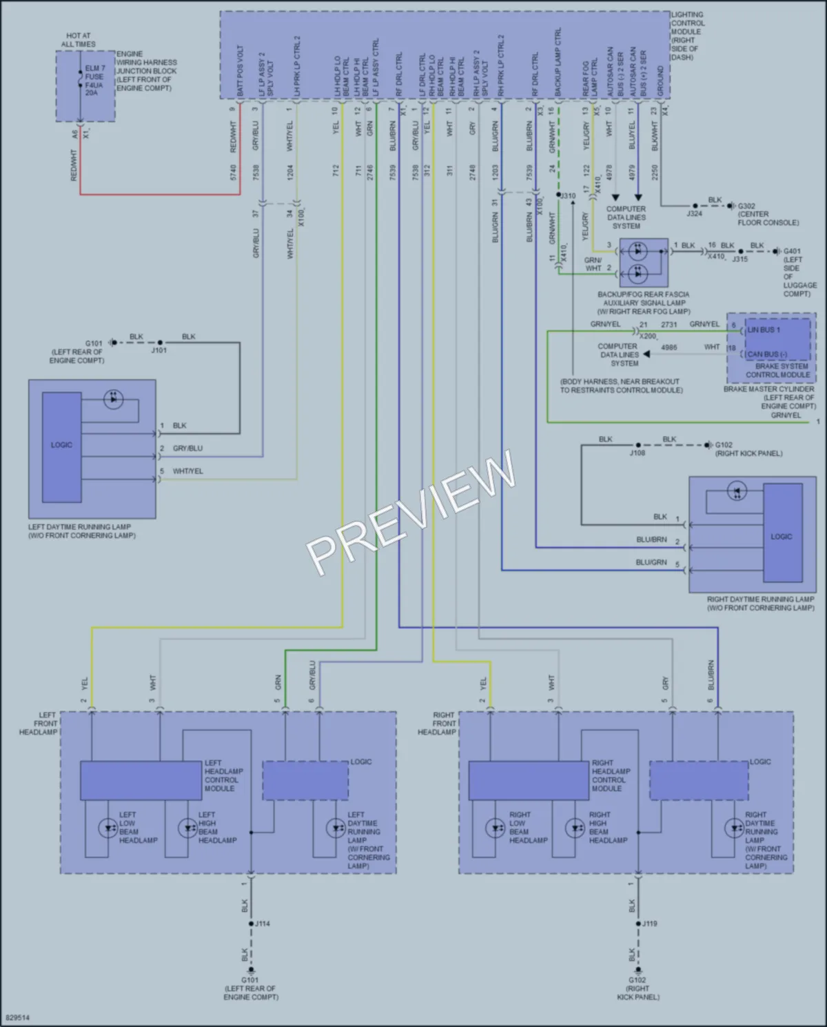 2023 Cadillac CT5 Headlights wiring diagram preview