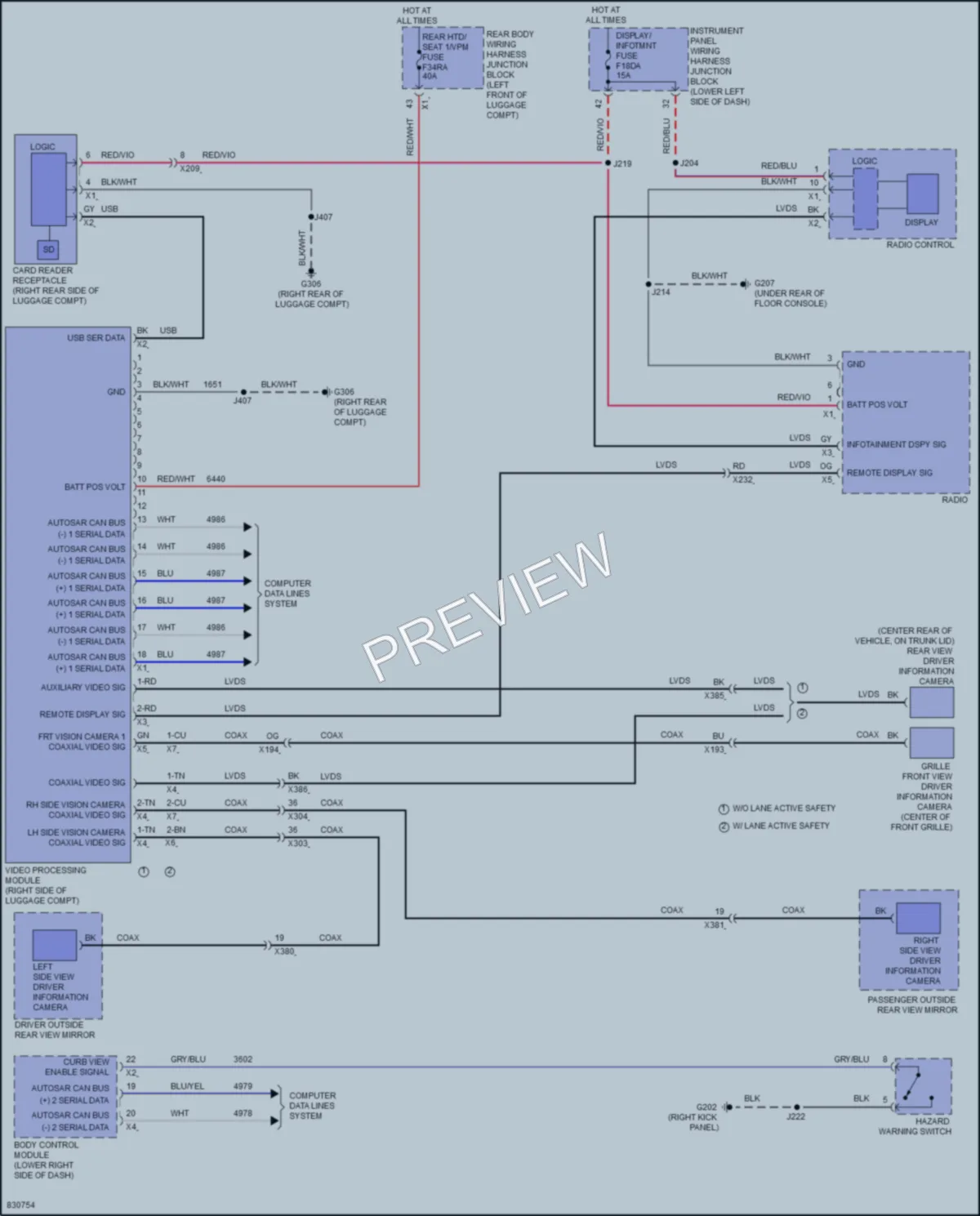 2023 Cadillac CT5 Navigation wiring diagram preview