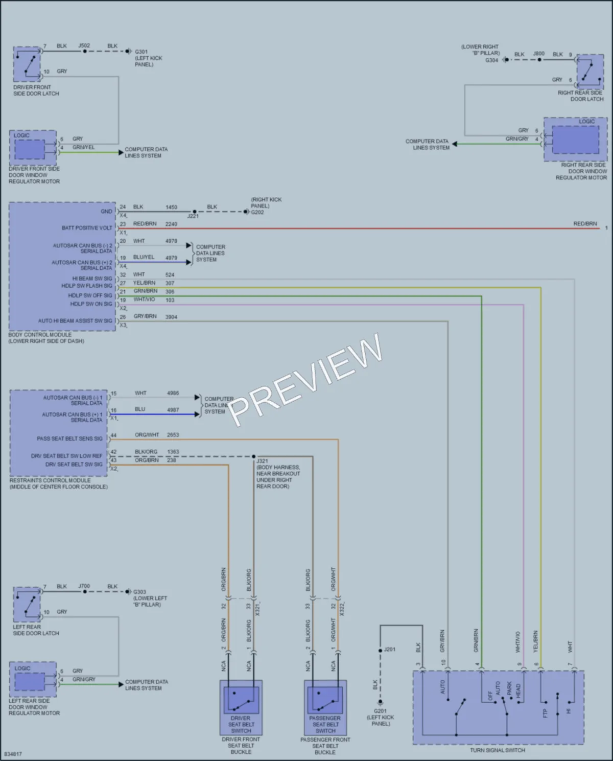 2023 Cadillac CT5 Warning Systems wiring diagram preview