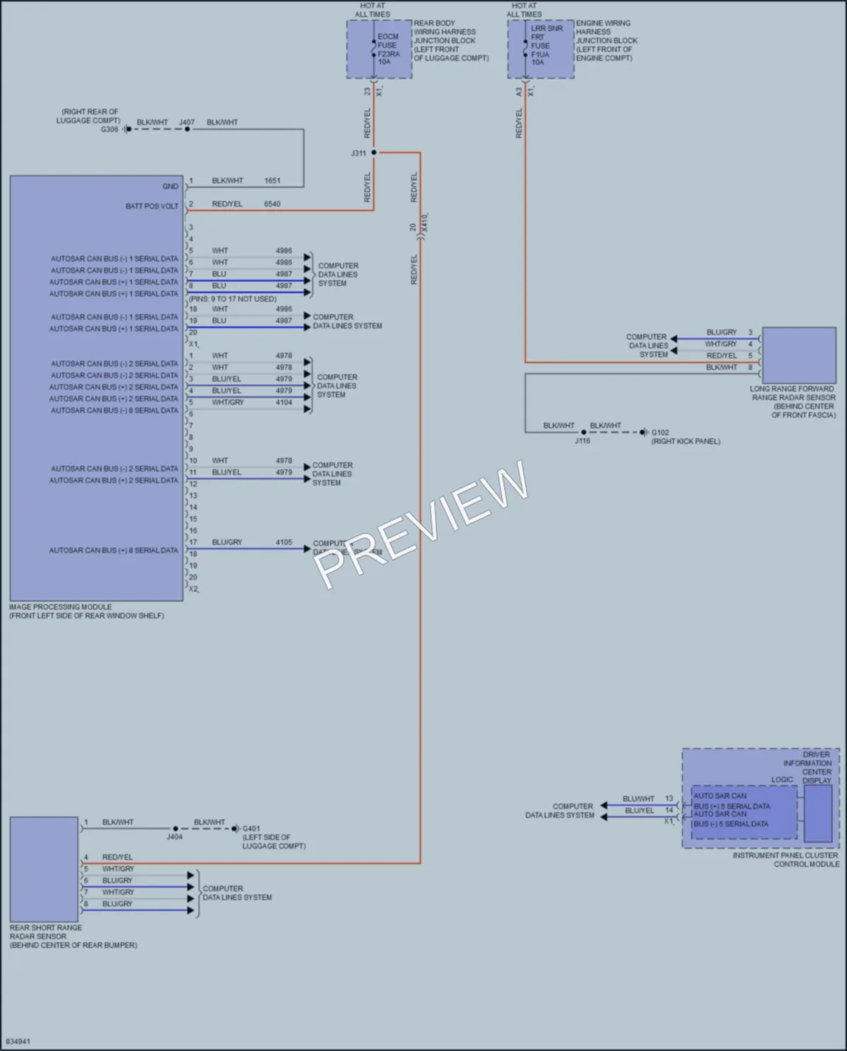 2023 Cadillac CT5V Instrument Cluster wiring diagram preview