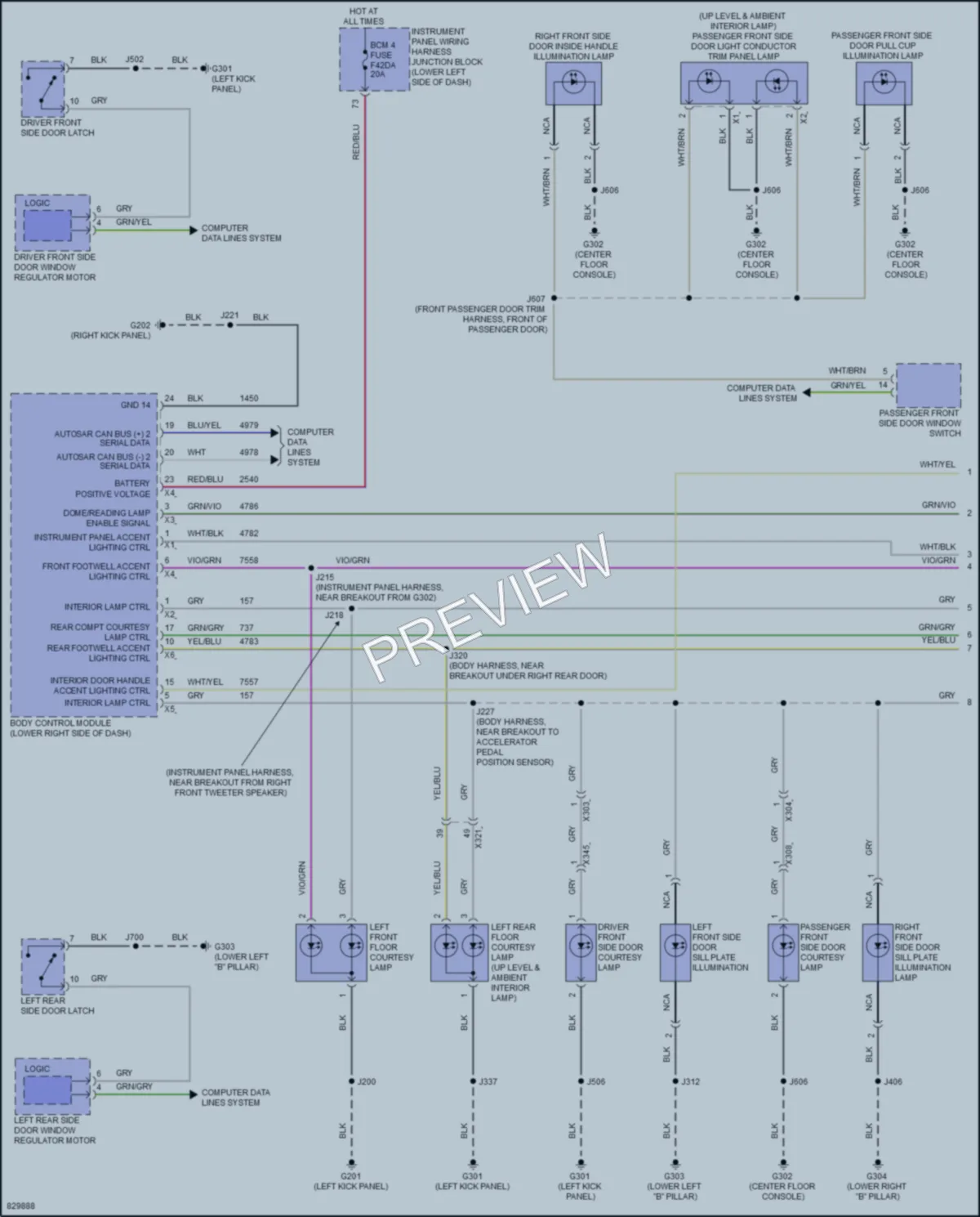 2023 Cadillac CT5V Interior Lights wiring diagram preview
