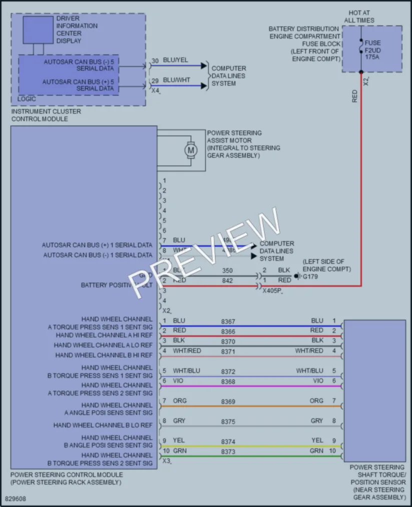 2023 Cadillac EscaladeESV Electronic Power Steering wiring diagram preview