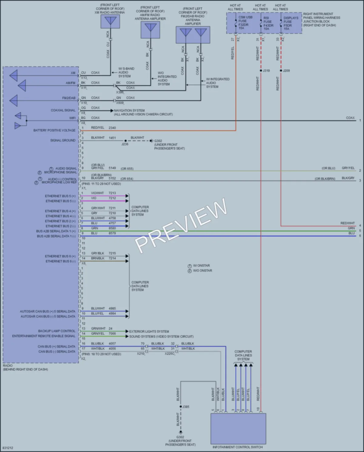 2023 Cadillac EscaladeESV Radio wiring diagram preview