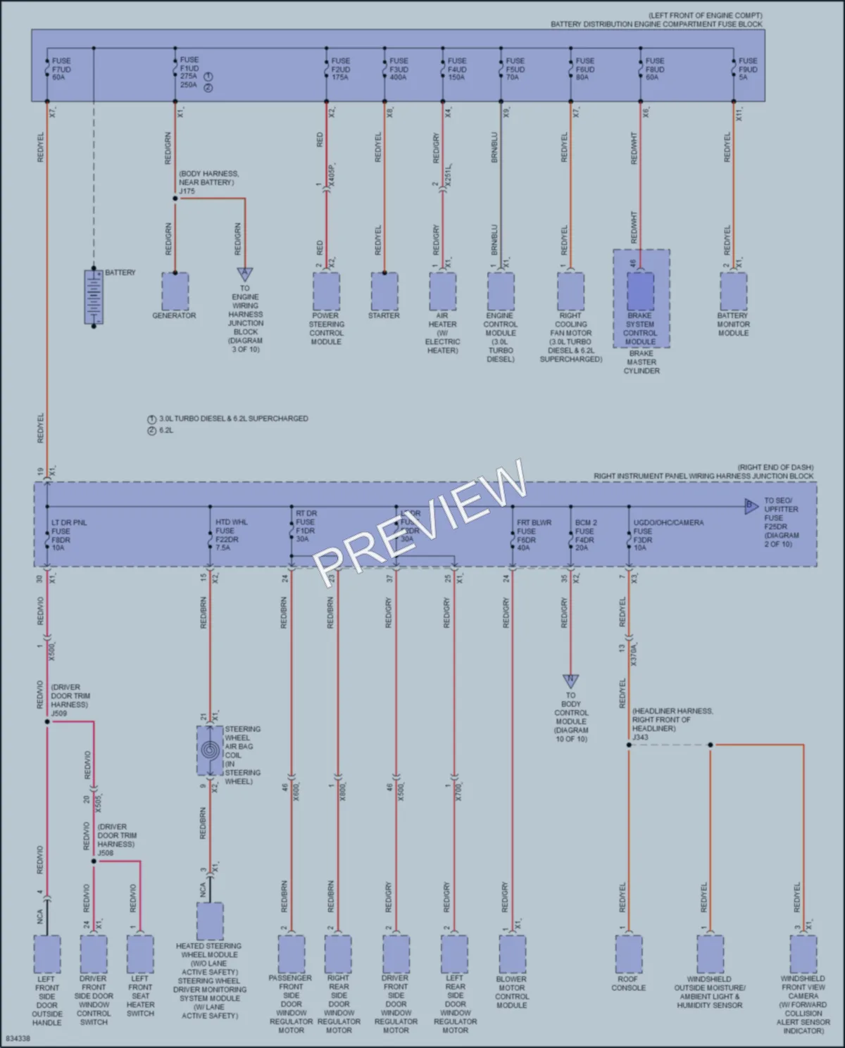 2023 Cadillac EscaladeESVV Power Distribution wiring diagram preview